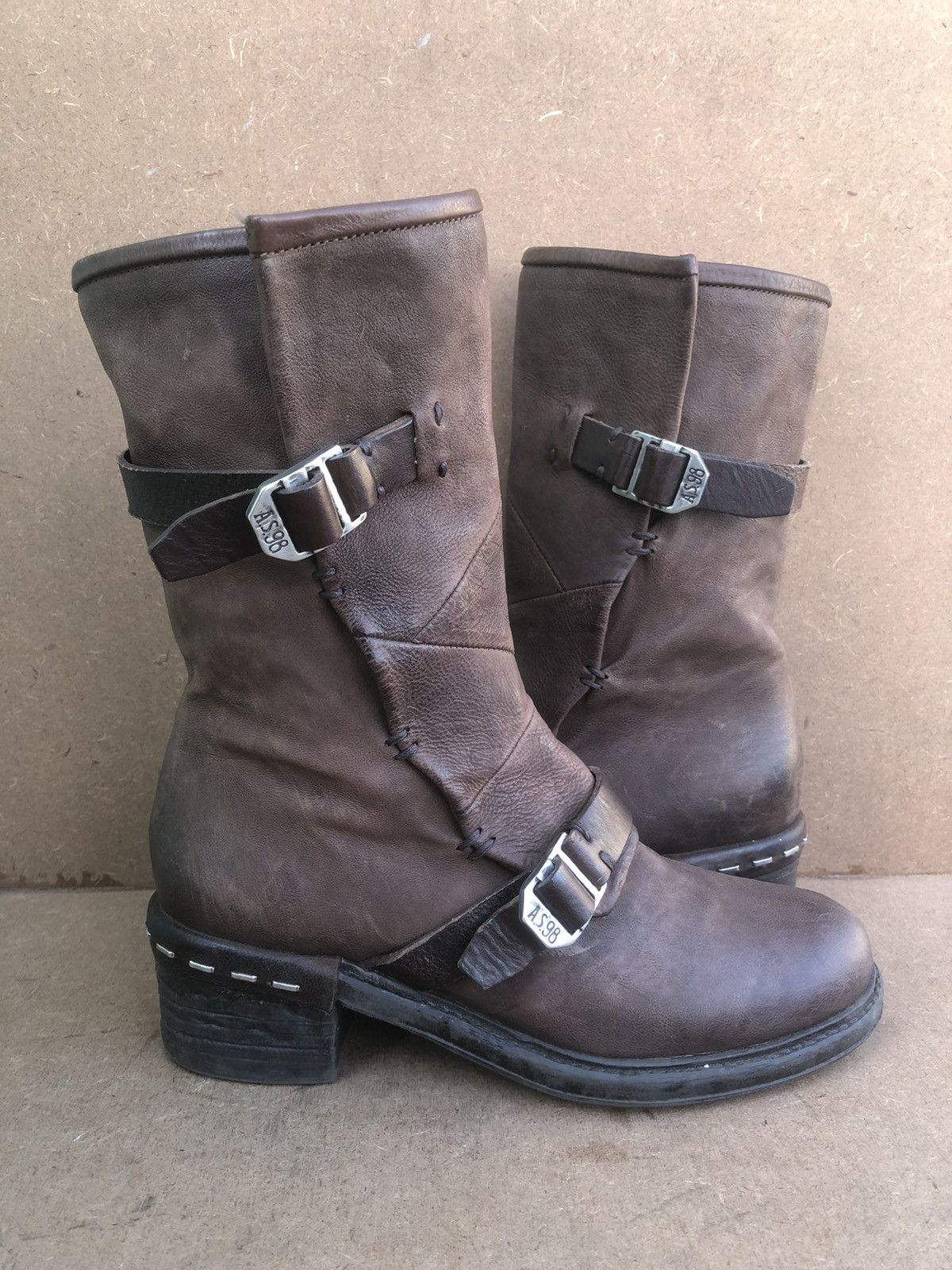 A.S.98 A.S 98 Brown Calfskin Leather Women’s Boots Size 38 Size US 8 / IT 38 - 1 Thumbnail