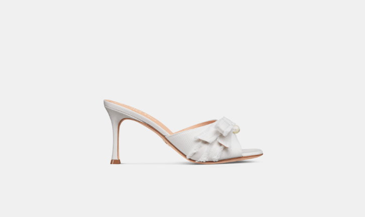 O1w1db10726 Kco280 Adiorable Heeled Mules In White, Women's