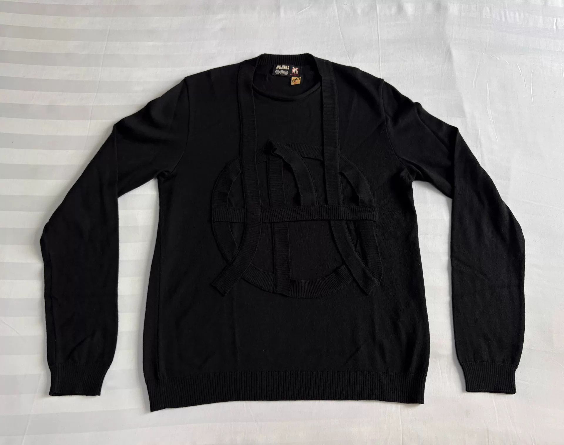 Jean Paul Gaultier Jean Paul Gaultier Vintage Knit Patchwork Logo Sweater Size M / US 6-8 / IT 42-44 - 1 Thumbnail
