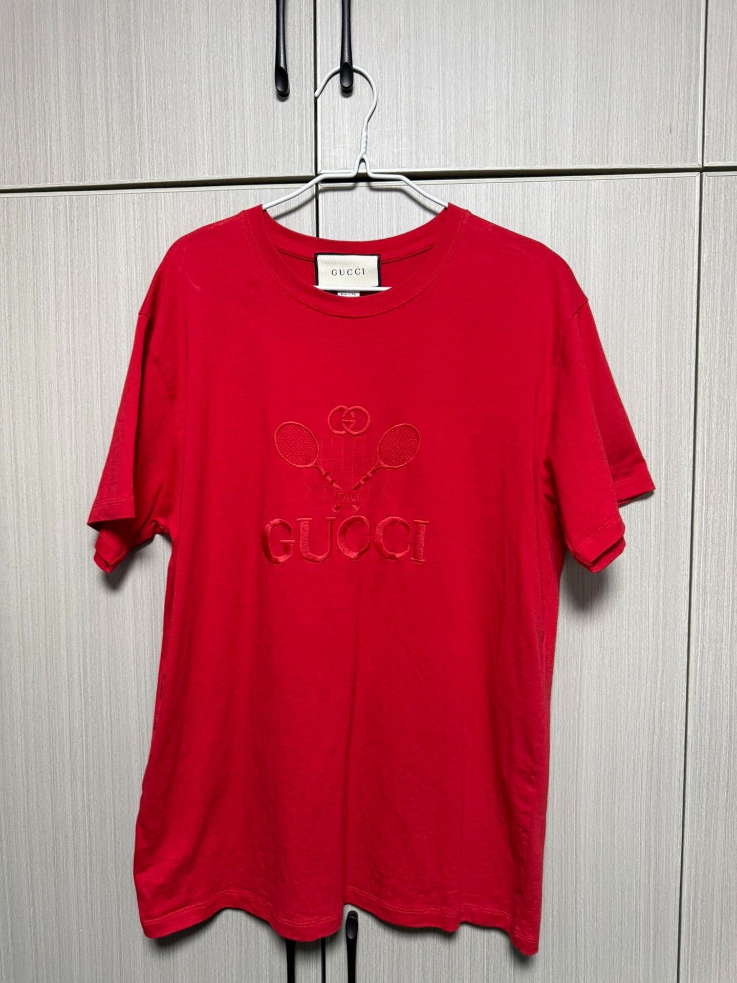 Gucci Gucci Tennis Embroidered Red T-Shirt m Men Size US M / EU 48-50 / 2 - 1 Thumbnail