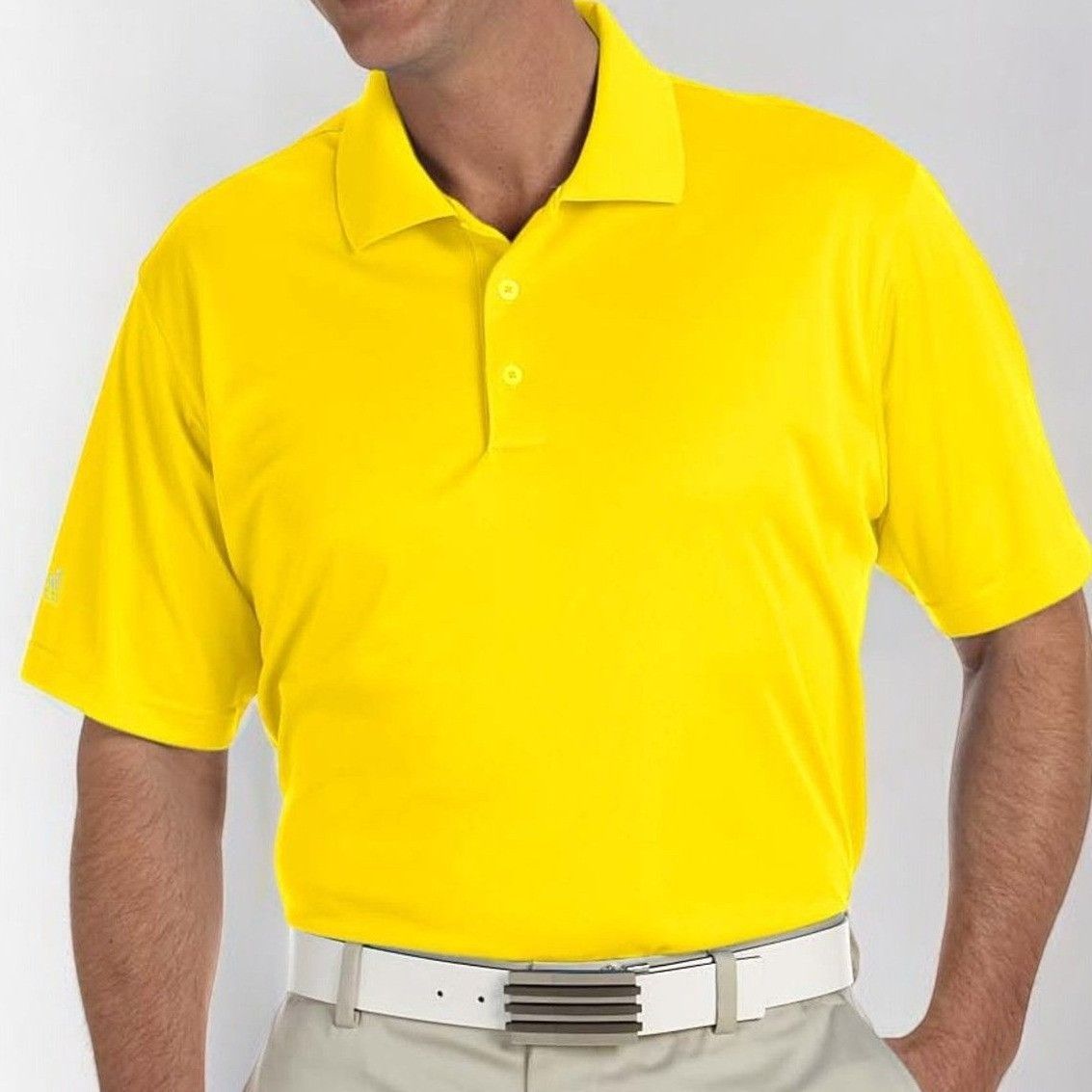Adidas Adidas Golf Climalite Yellow Short Sleeve Polo New Medium Size US M / EU 48-50 / 2 - 2 Thumbnail