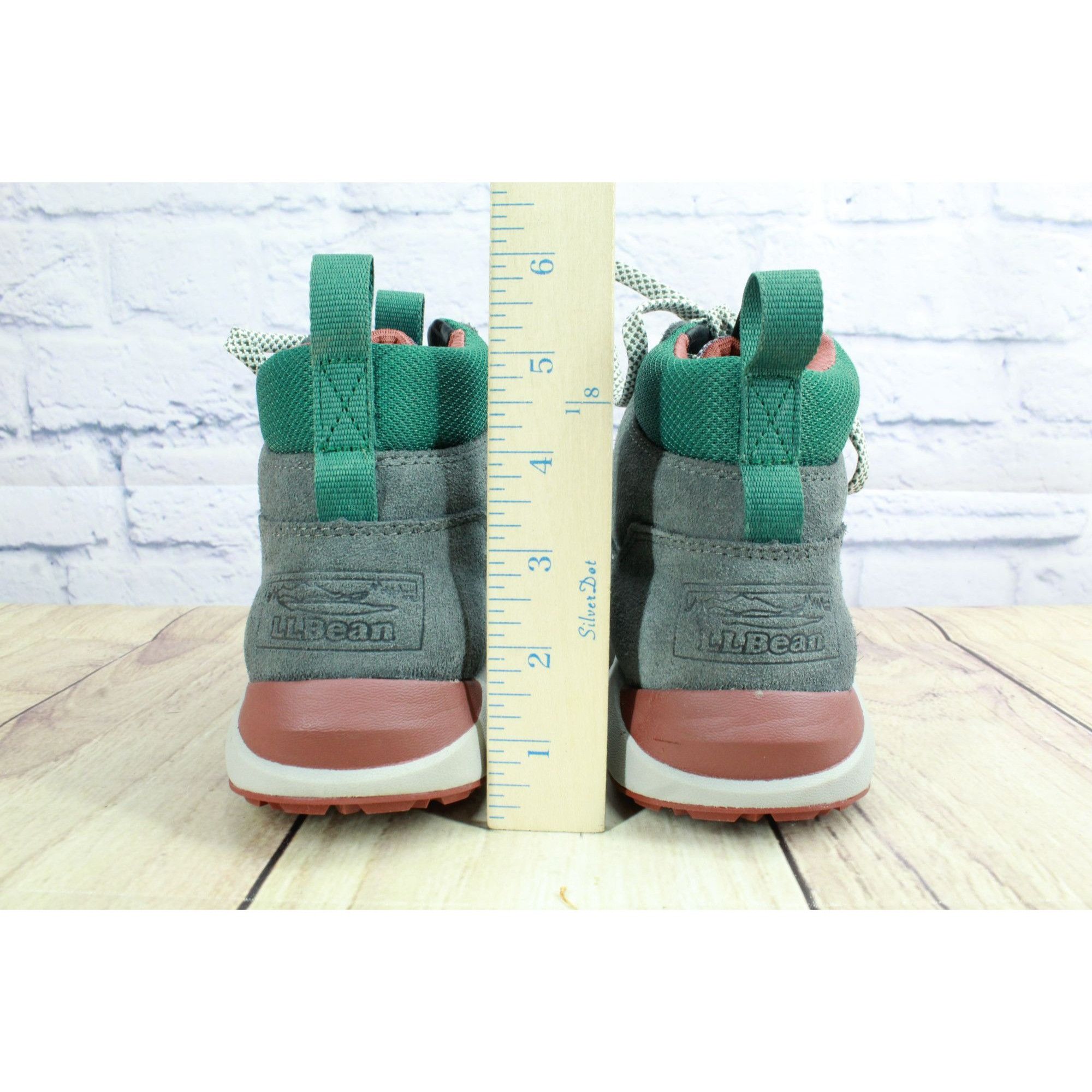 LL Bean Vista Hiker II Gray Suede Mid Hiking Boots