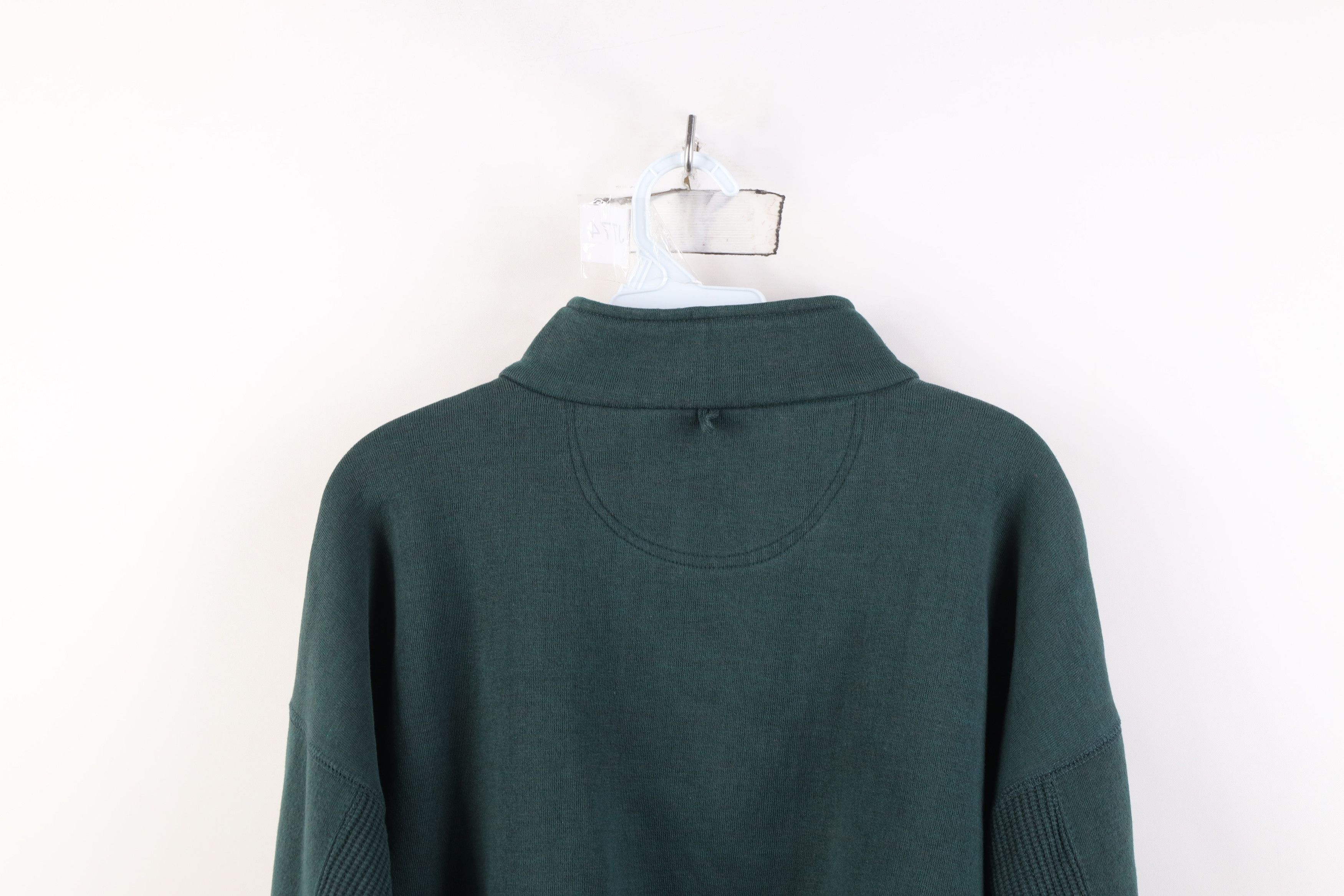 Vintage Vintage 90s Streetwear Collared Pullover Sweatshirt Green Size US XL / EU 56 / 4 - 12 Thumbnail