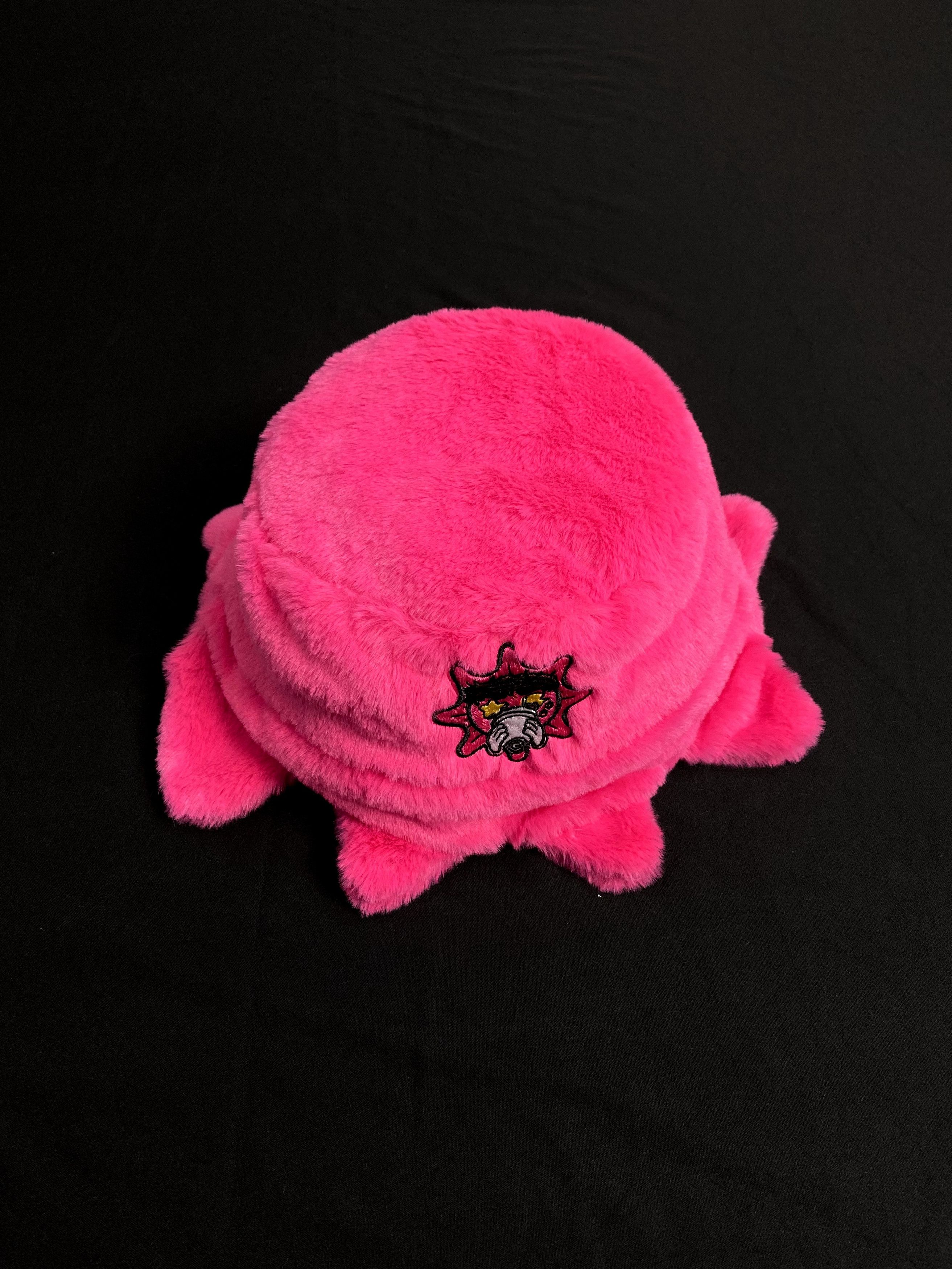Japanese Brand Deadstock Glo Furry Glo Sun Rose Red Bucket Hat OS Size ONE SIZE - 3 Thumbnail