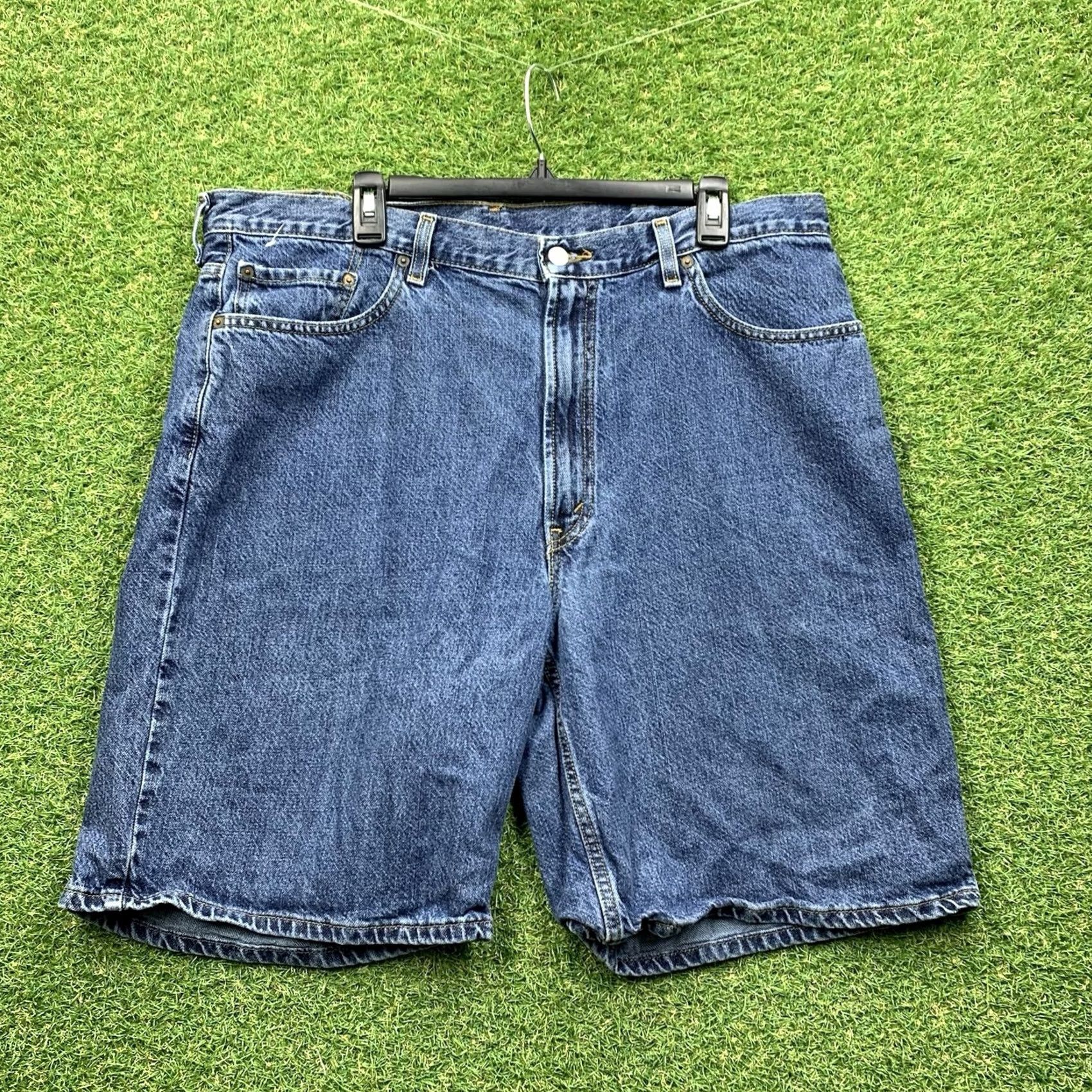 Levi's Levi's Levi's 550 Jean Shorts Mens 40 Denim Baggy Loose 90s Skater Dark Wash Jorts Work Bermuda Size US 40 / EU 56 - 2 Thumbnail