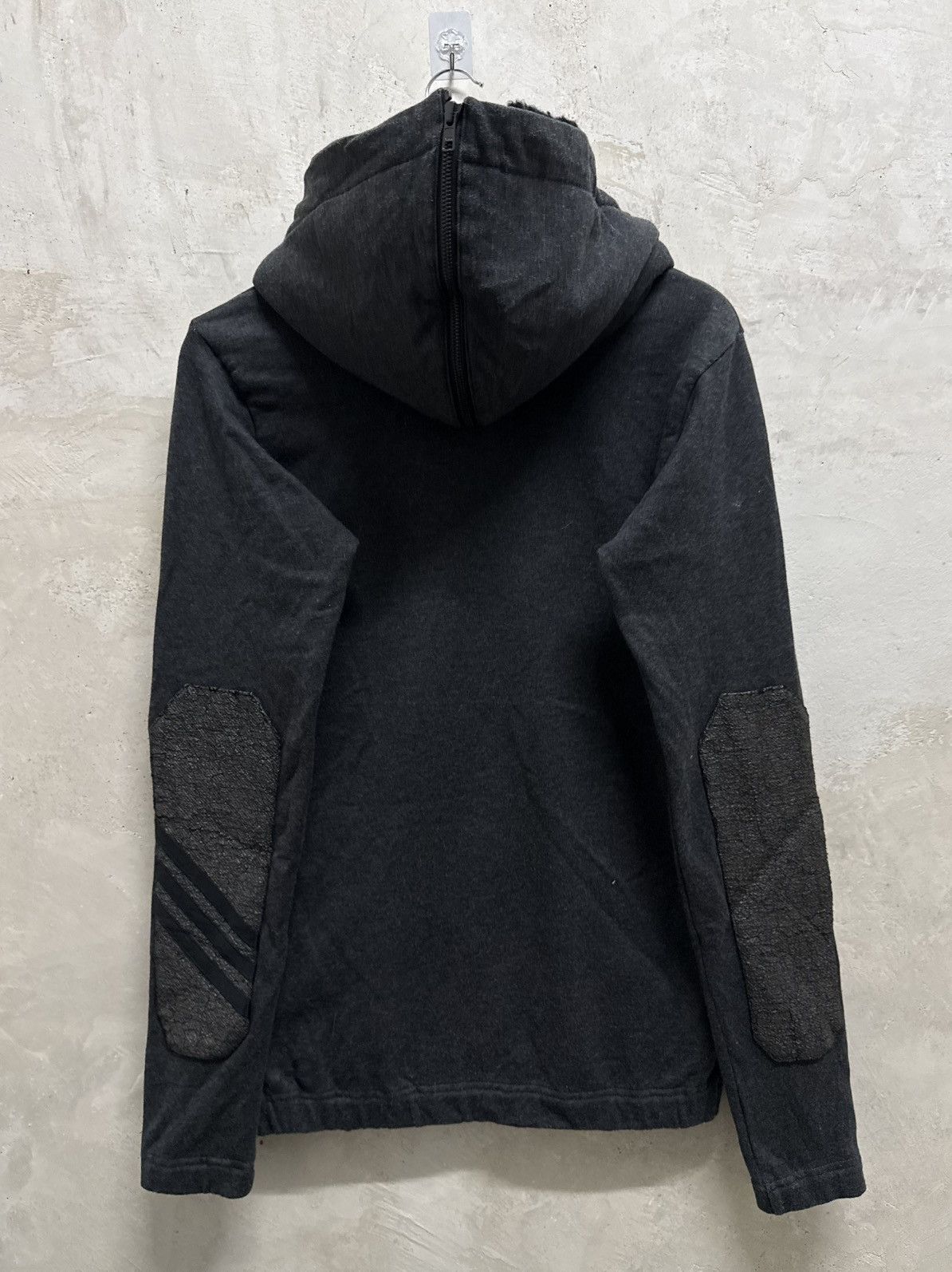 Yohji Yamamoto Archival Y-3 X Adidas Black Thrashed Hoodie Size US XS / EU 42 / 0 - 2 Thumbnail