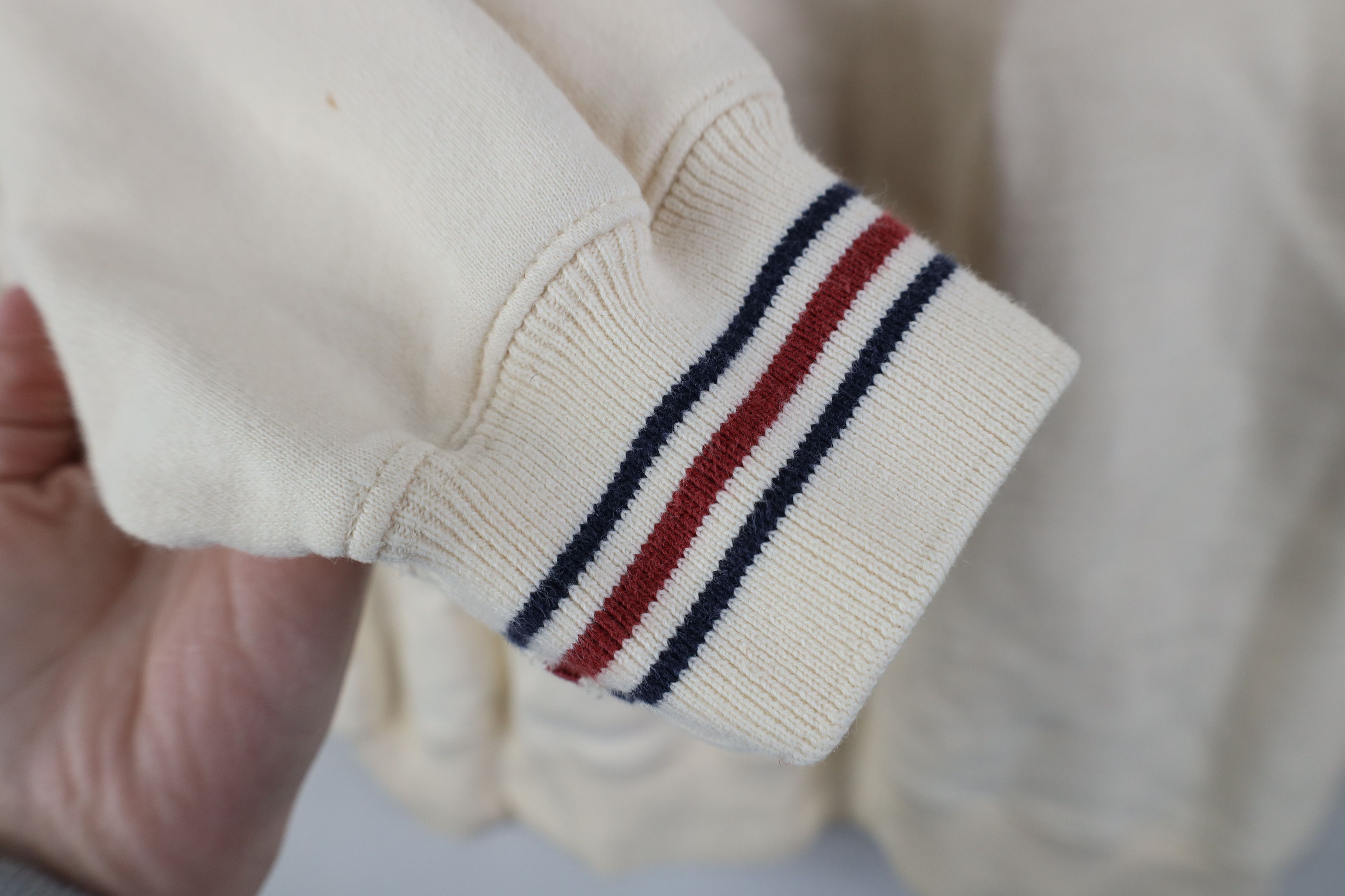 Nautica Vintage 90s Nautica Striped Collared Pullover Sweatshirt Size US L / EU 52-54 / 3 - 10 Thumbnail