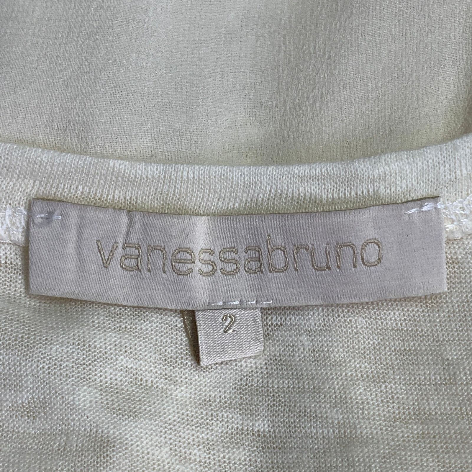Vanessa Bruno 2 Beige Linen Camisole Tank Double Layer Casual Top Size XS / US 0-2 / IT 36-38 - 6 Thumbnail