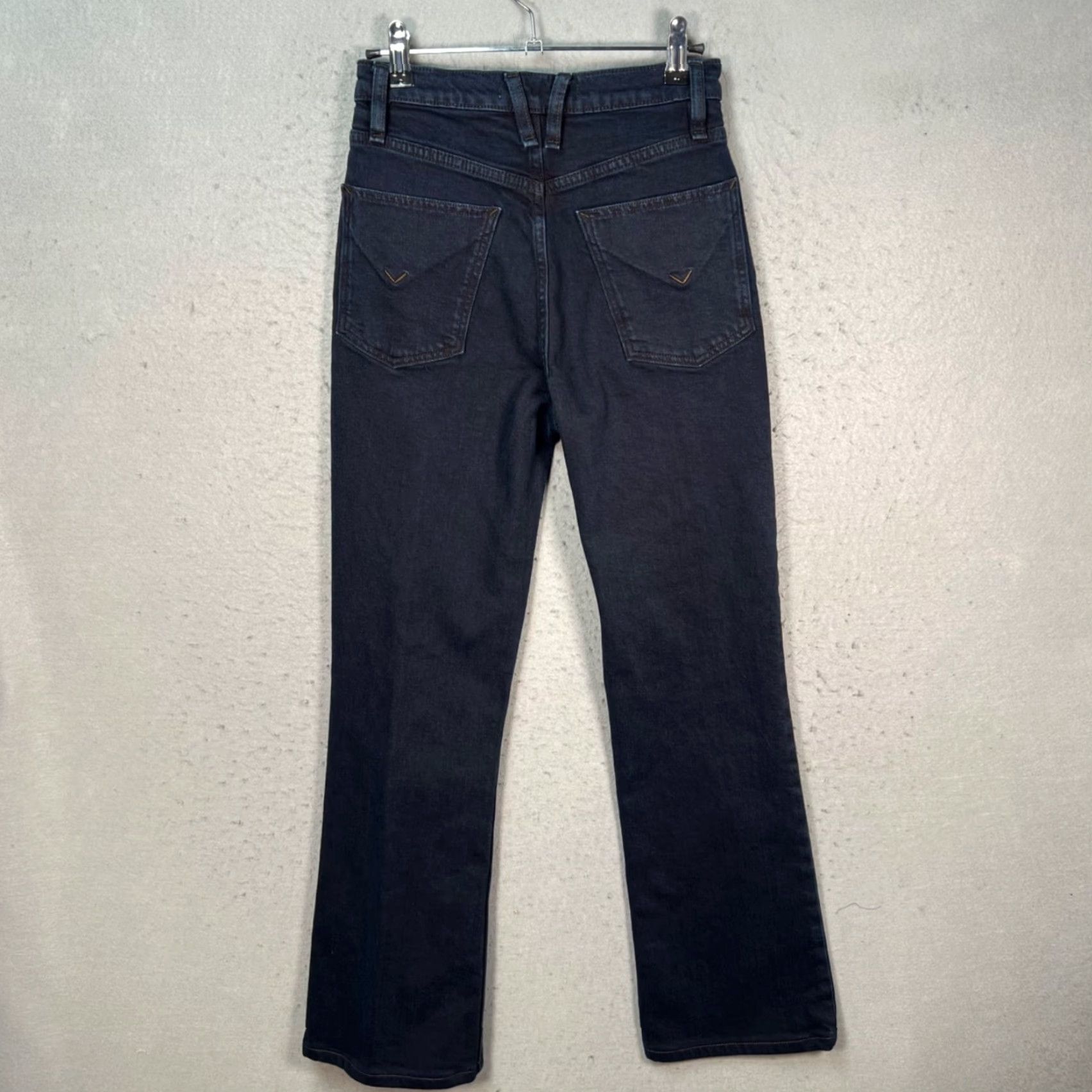 Hudson HUDSON Womens Size 25 Faye High-Rise Flare Dark Wash Jeans Organic Cotton Blend Denim 5-Pocket Inseam 31 Blue Womens Jeans Size 42" / US 20 - 2 Thumbnail