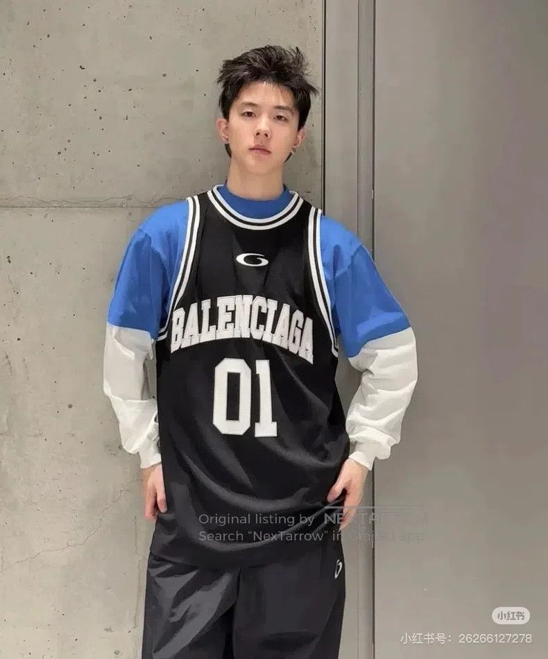 Balenciaga Balenciaga 3-Piece Layered Long Sleeve T-Shirt Basketball Size US S / EU 44-46 / 1 - 6 Thumbnail