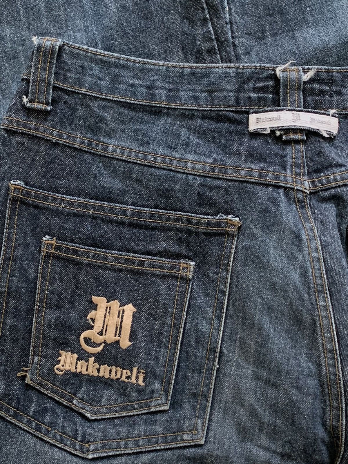 JNCO Vintage 90s Makaveli 2pac Carpenter Baggy Jeans Size US 34 / EU 50 - 4 Thumbnail