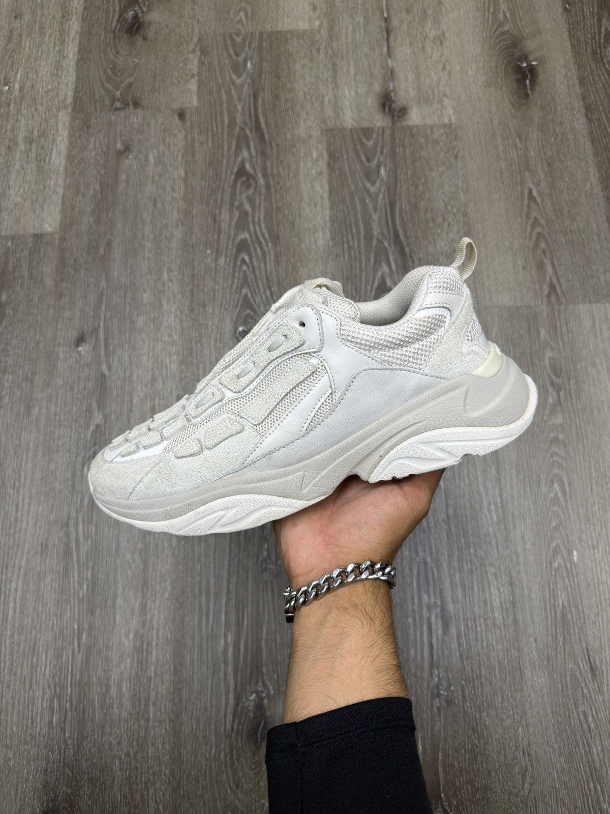 Amiri Amiri Skeleton Runner Grey Size US 11 / EU 44 - 2 Thumbnail