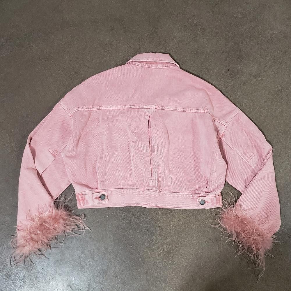 Other Dust Pink Windsor Cropped Jean Jacket Size S / US 4 / IT 40 - 2 Thumbnail