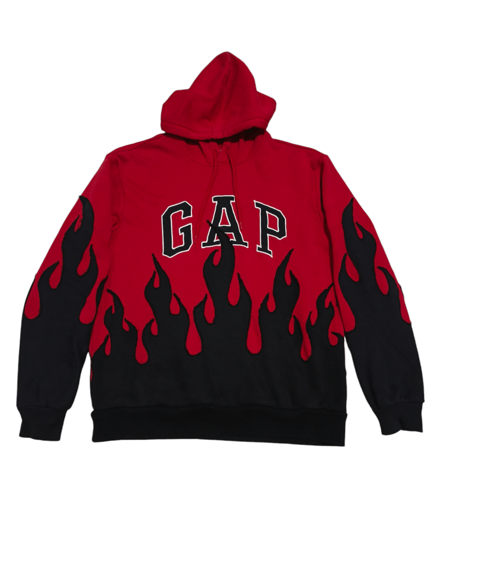 Handmade Reworked hoodie GAP flame black Size US L / EU 52-54 / 3 - 1 Thumbnail