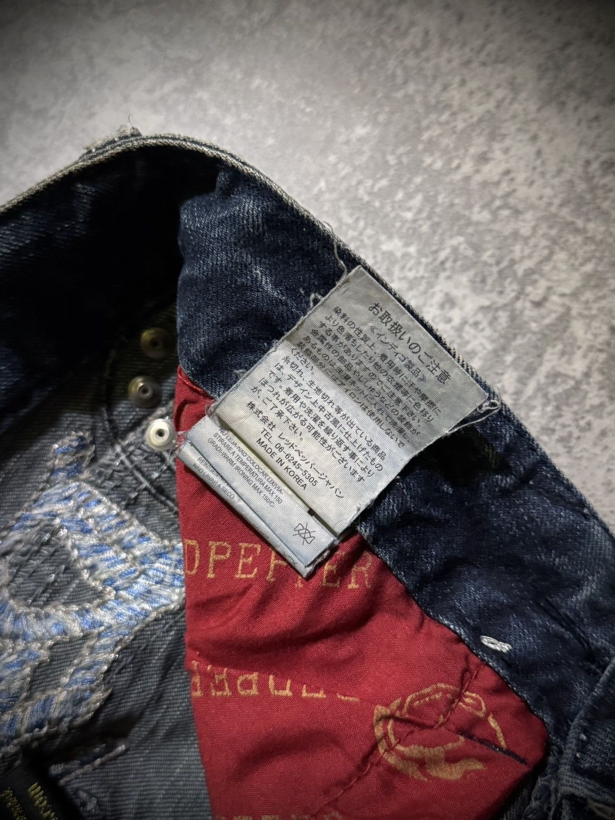 Hysteric Glamour Y2k Red Peppers skull studded ifsixwasnine bootcut jeans Size US 29 - 16 Thumbnail