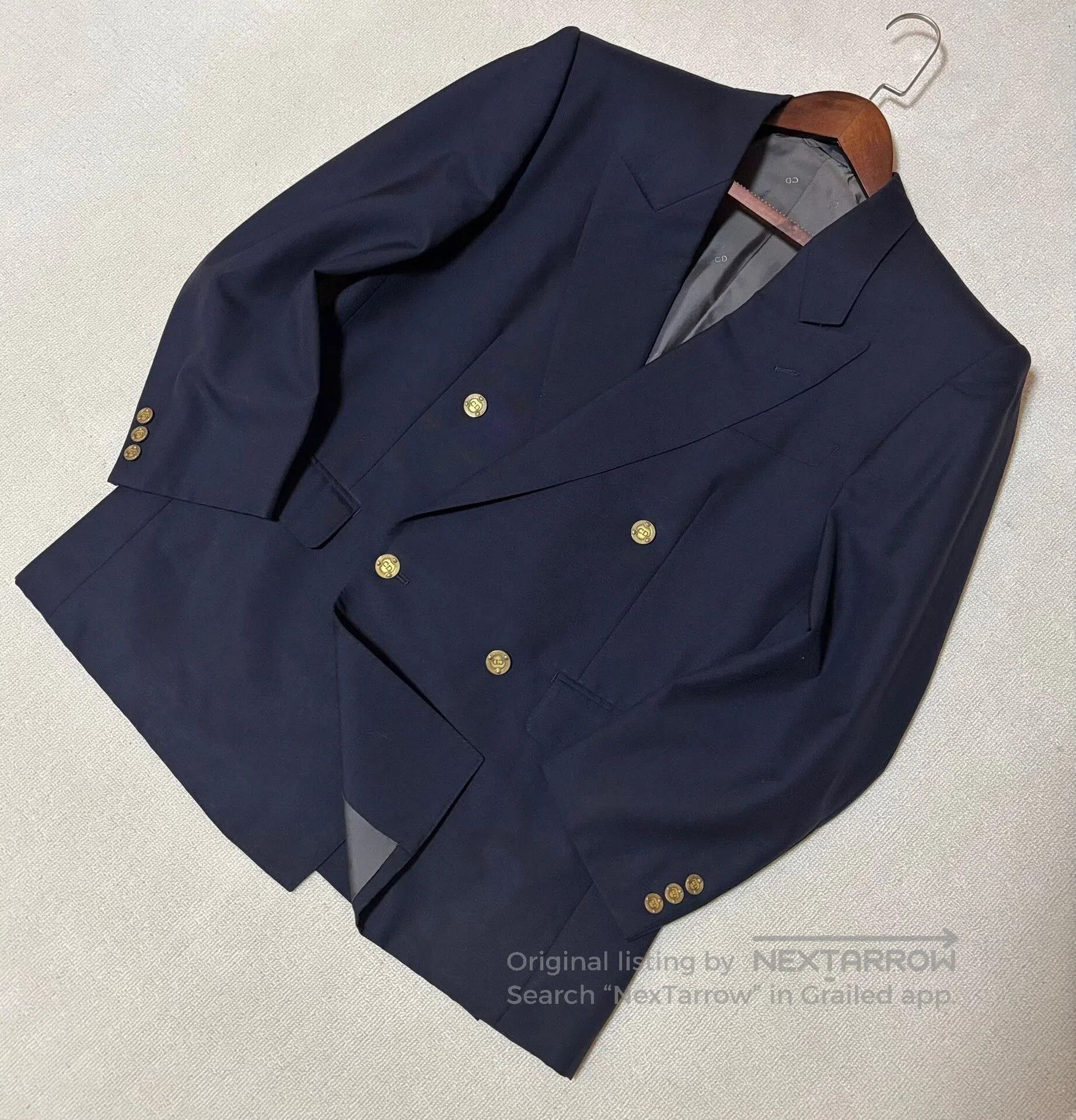 Dior Dior Men's Navy Double. Size US XL / EU 56 / 4 - 1 Thumbnail