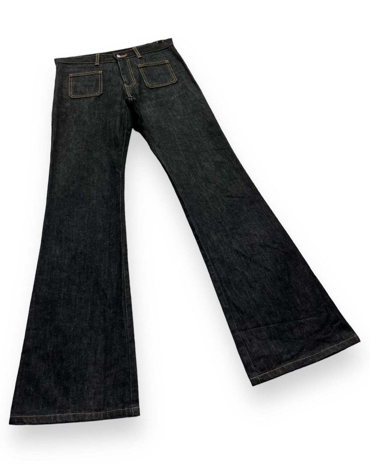 Katharine Hamnett London 🔥KATHARINE HAMNETT LONDON Ultra Flare Denim Bush Pants Size US 28 / EU 44 - 6 Thumbnail