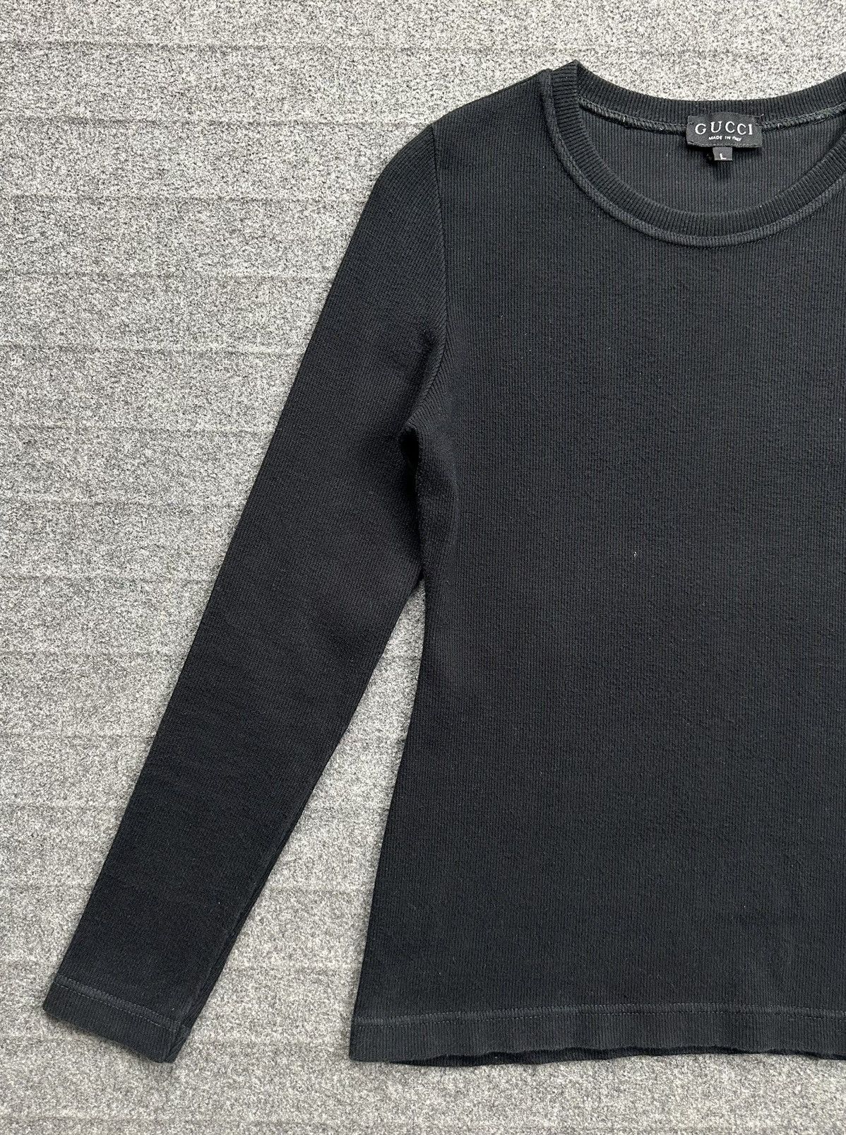 Gucci Gucci - Tom ford S/S96 Ribbed Knit Long Sleeve Shirt Size US L / EU 52-54 / 3 - 2 Thumbnail