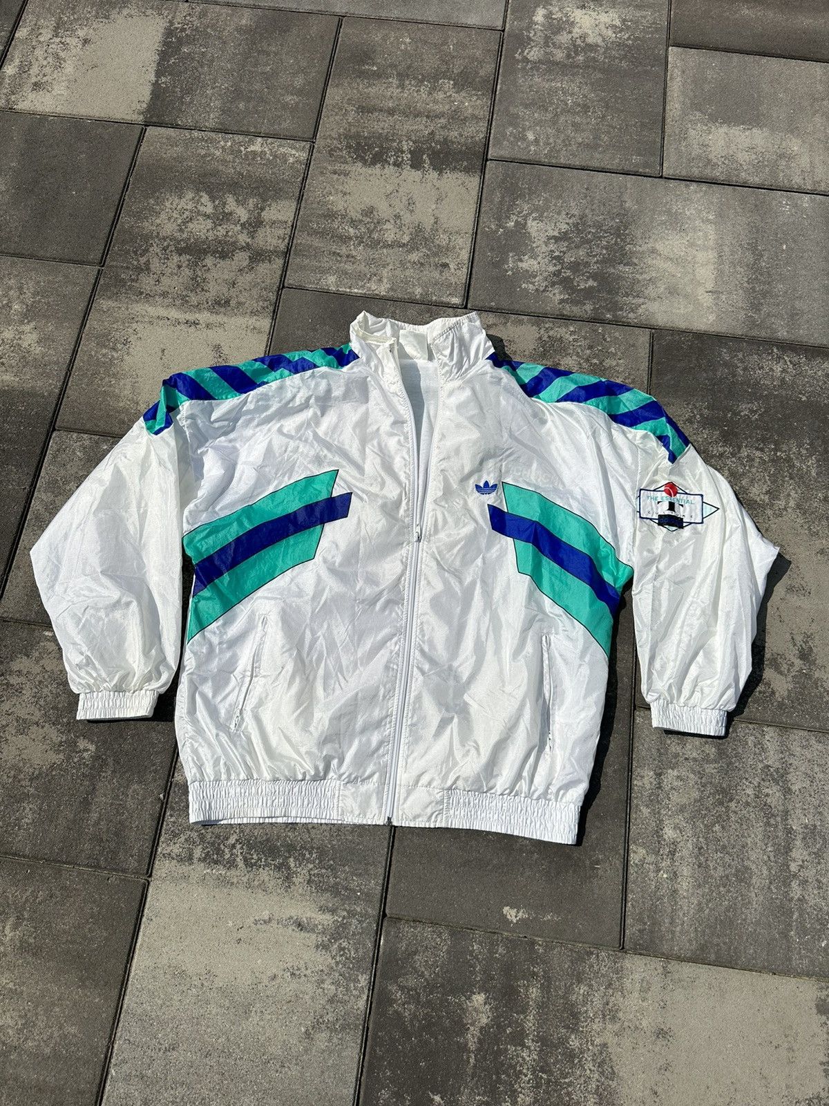 Pre-owned Adidas X Vintage Adidas “the Essential T Culture” Tennis Court Jacket In White