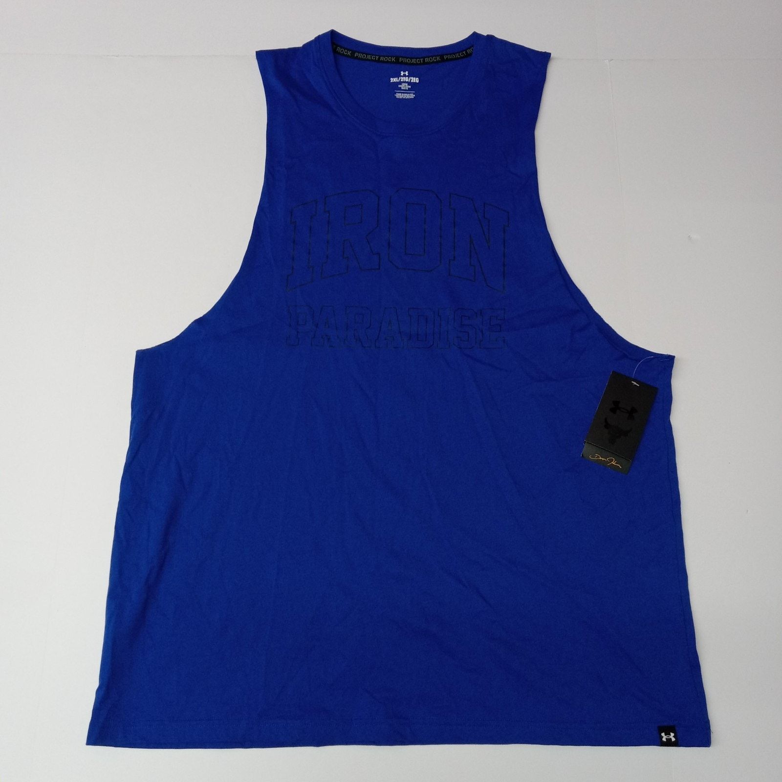 Under Armour Under Armour Project Rock Iron Paradise Tank Men's 2XL Blue Size US XXL / EU 58 / 5 - 1 Thumbnail