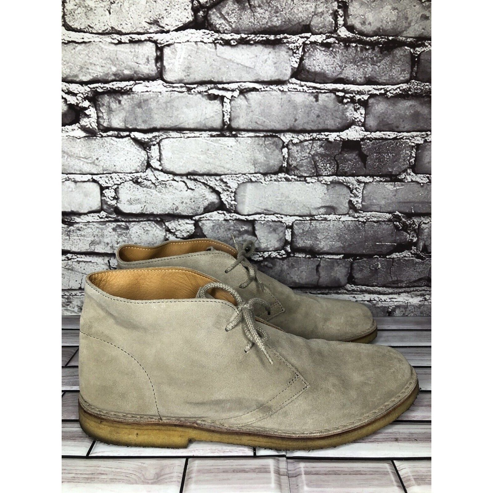 Barneys New York Barneys New York Beige Suede Leather Chukka Casual Lace Boot Size US 12 / EU 45 - 16 Thumbnail