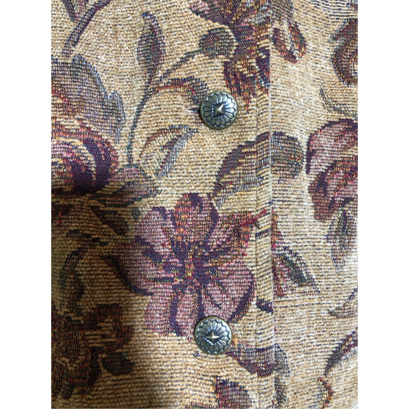 Other Susan Graver Style Women’s Tan and Purple Floral Pattern Tap Size XL / US 12-14 / IT 48-50 - 5 Thumbnail