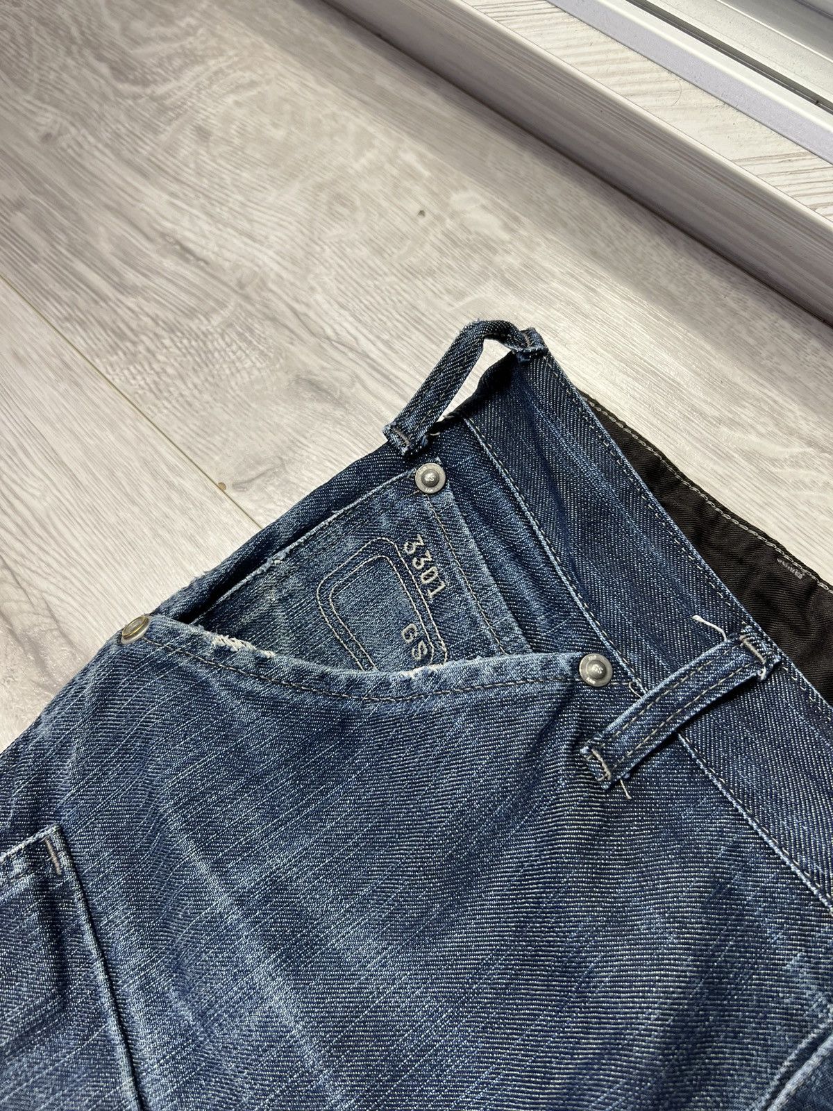 G-Star × Vintage Vintage G-Star RAW RSRD Multi Pocket Worn Out Baggy Jeans Size US 30 / EU 46 - 3 Thumbnail