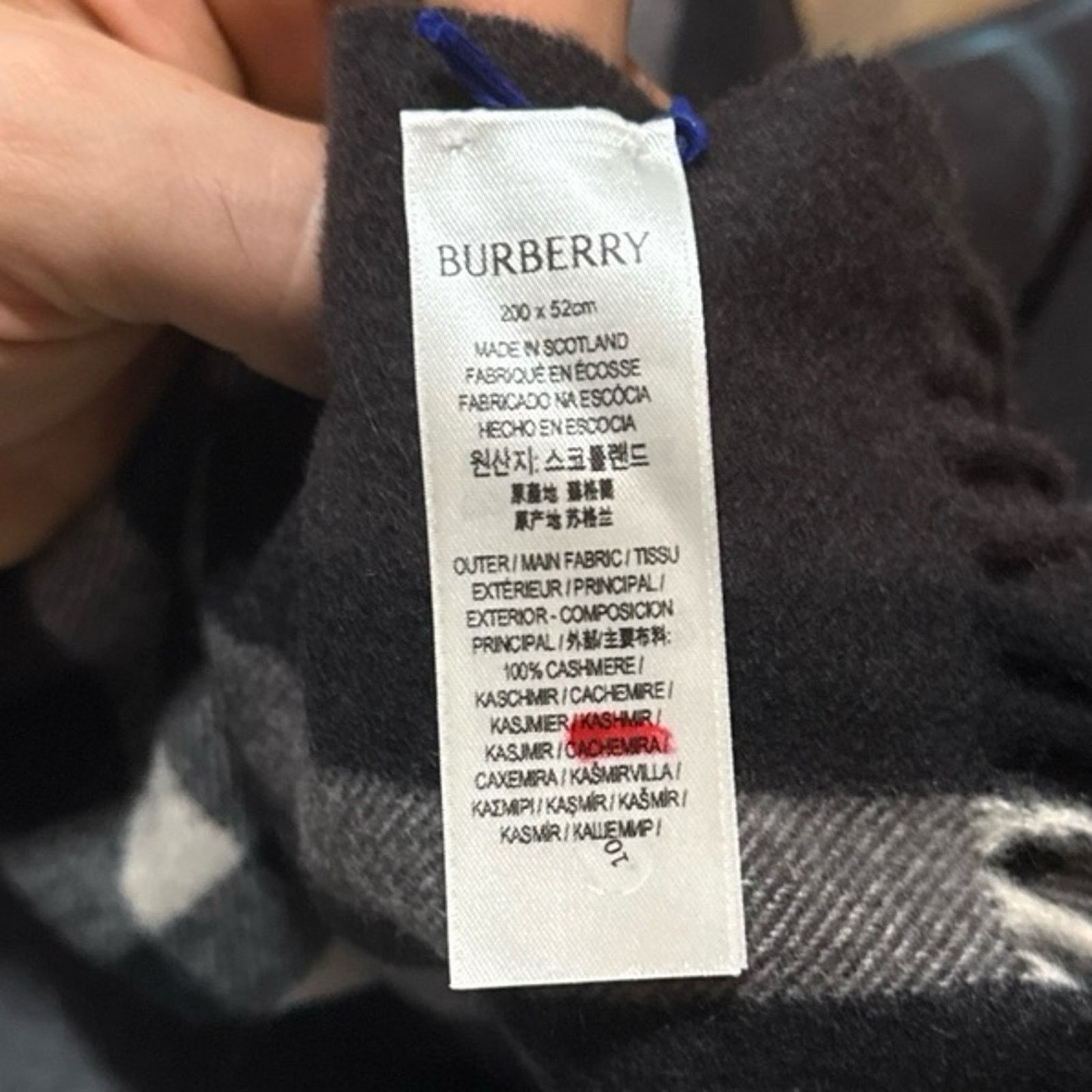 Burberry Burberry Wide Check Cashmere Otter Scarf Size ONE SIZE - 9 Thumbnail