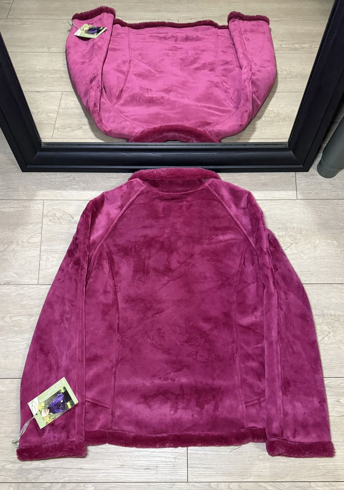 Polo Ralph Lauren NWT Y2K 2000 Women’s Green Tea Fur Fleece Zip Up Jacket Size L / US 10 / IT 46 - 2 Thumbnail