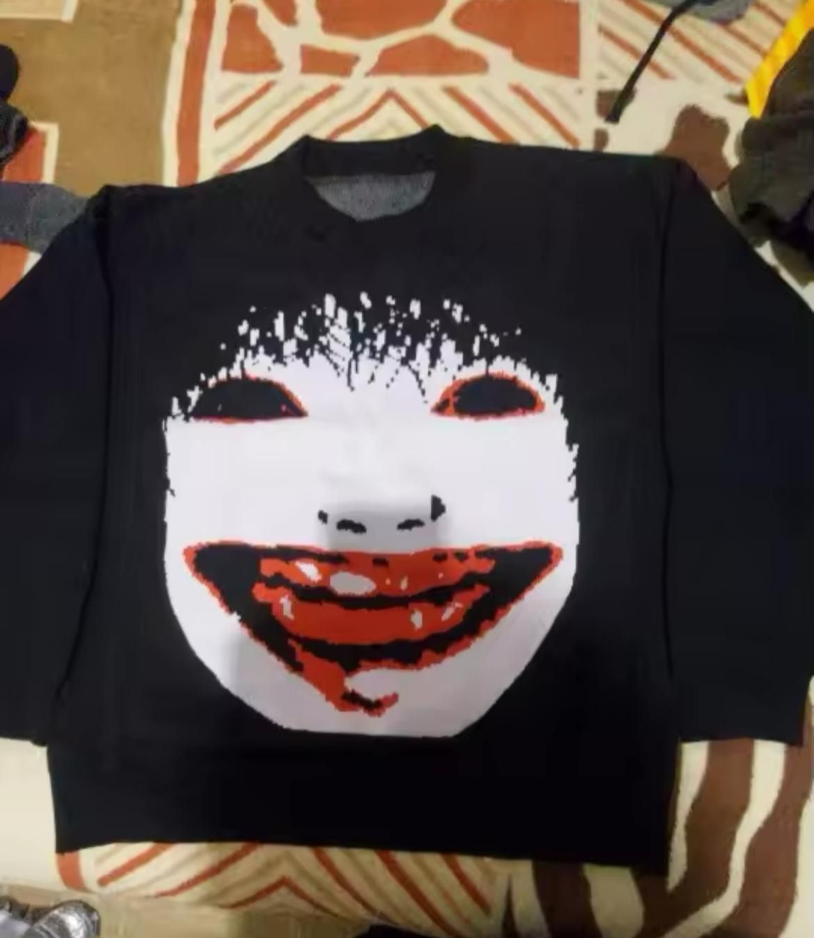 Japanese Brand × Vintage Streetwear Sweater Gothic Potrait Paint Harajuku Size US M / EU 48-50 / 2 - 2 Thumbnail