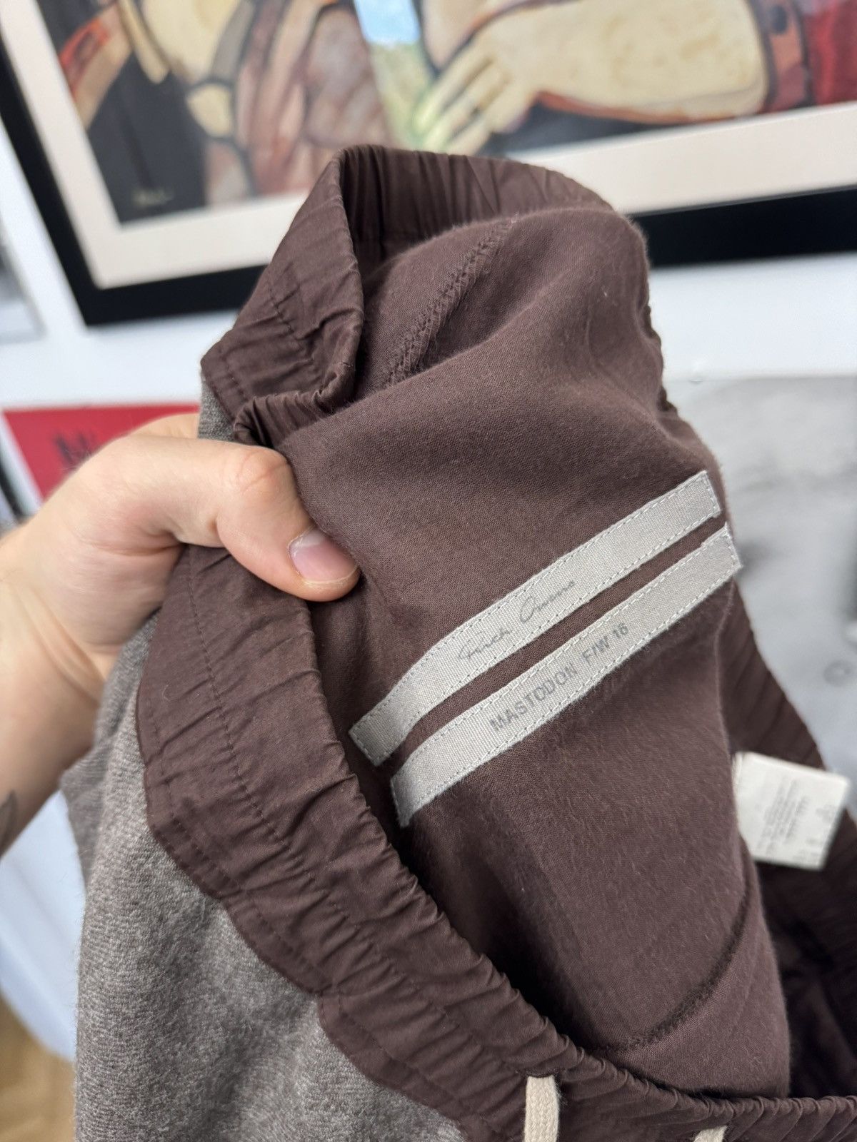 Rick Owens FW16 Rick Owens Wool Pants Mastodon DNA Dust Felt Drawstring Size US 32 / EU 48 - 5 Thumbnail