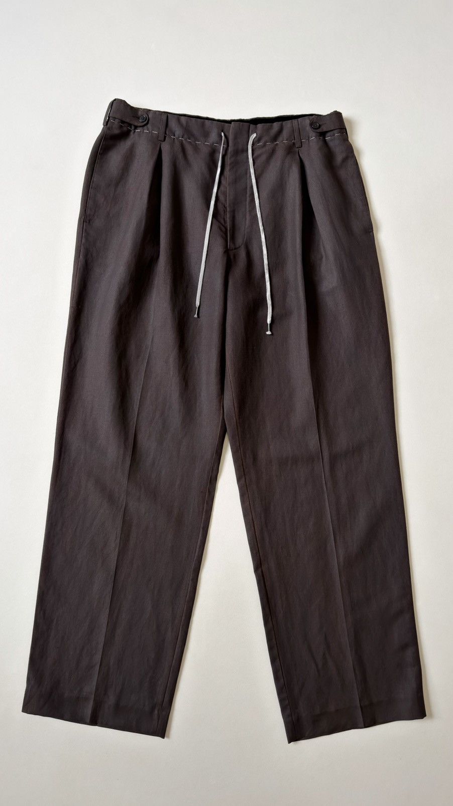 Maison Margiela S/S 23 Brown Over Dyed Wide Leg Pants Size US 36 / EU 52 - 3 Thumbnail