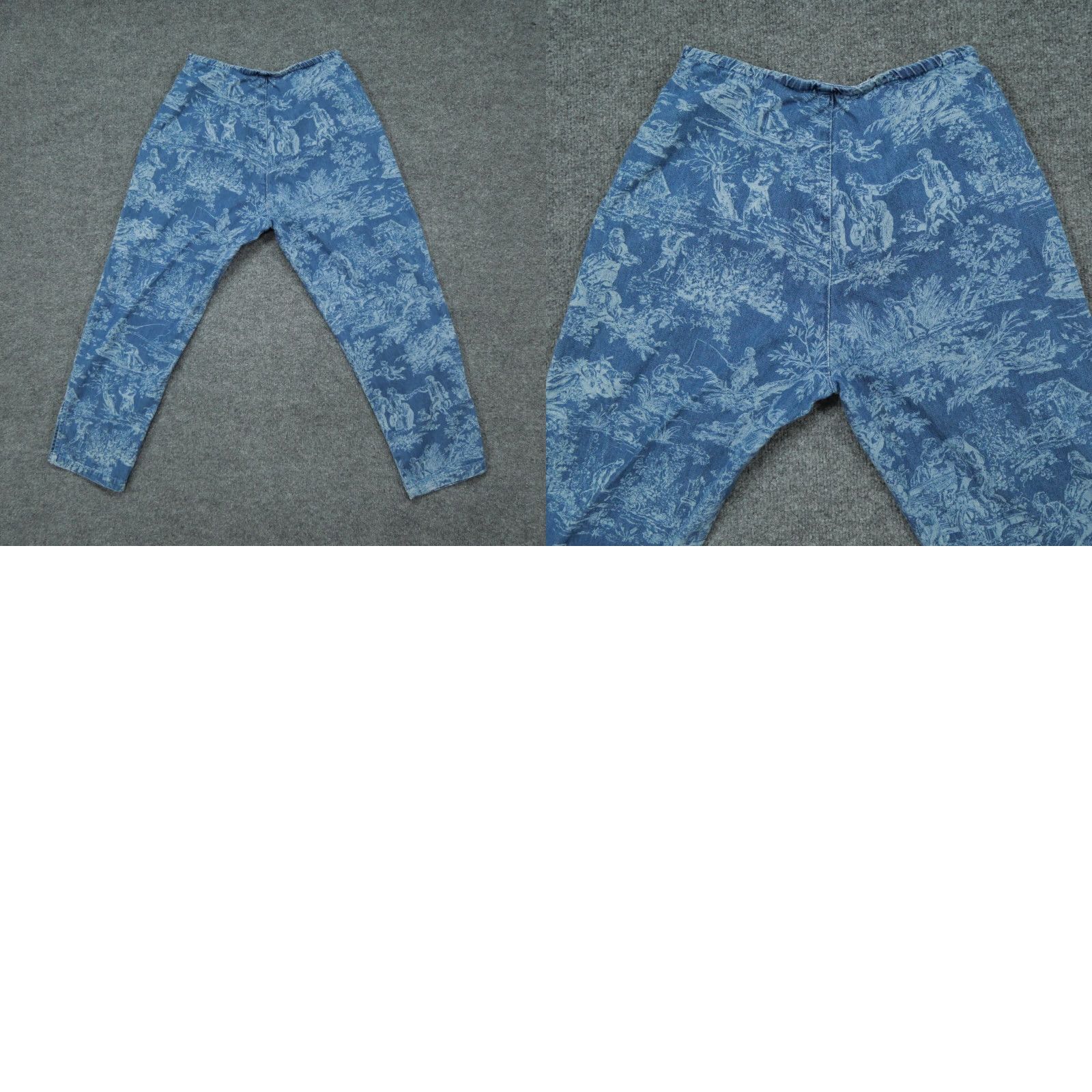 Vintage VINTAGE AMI Pants Womens 6 Blue Print Classic Art Crop Capri 2000s Y2K Blue Graphic Fashion? Size 28" / US 6 / IT 42 - 9 Thumbnail