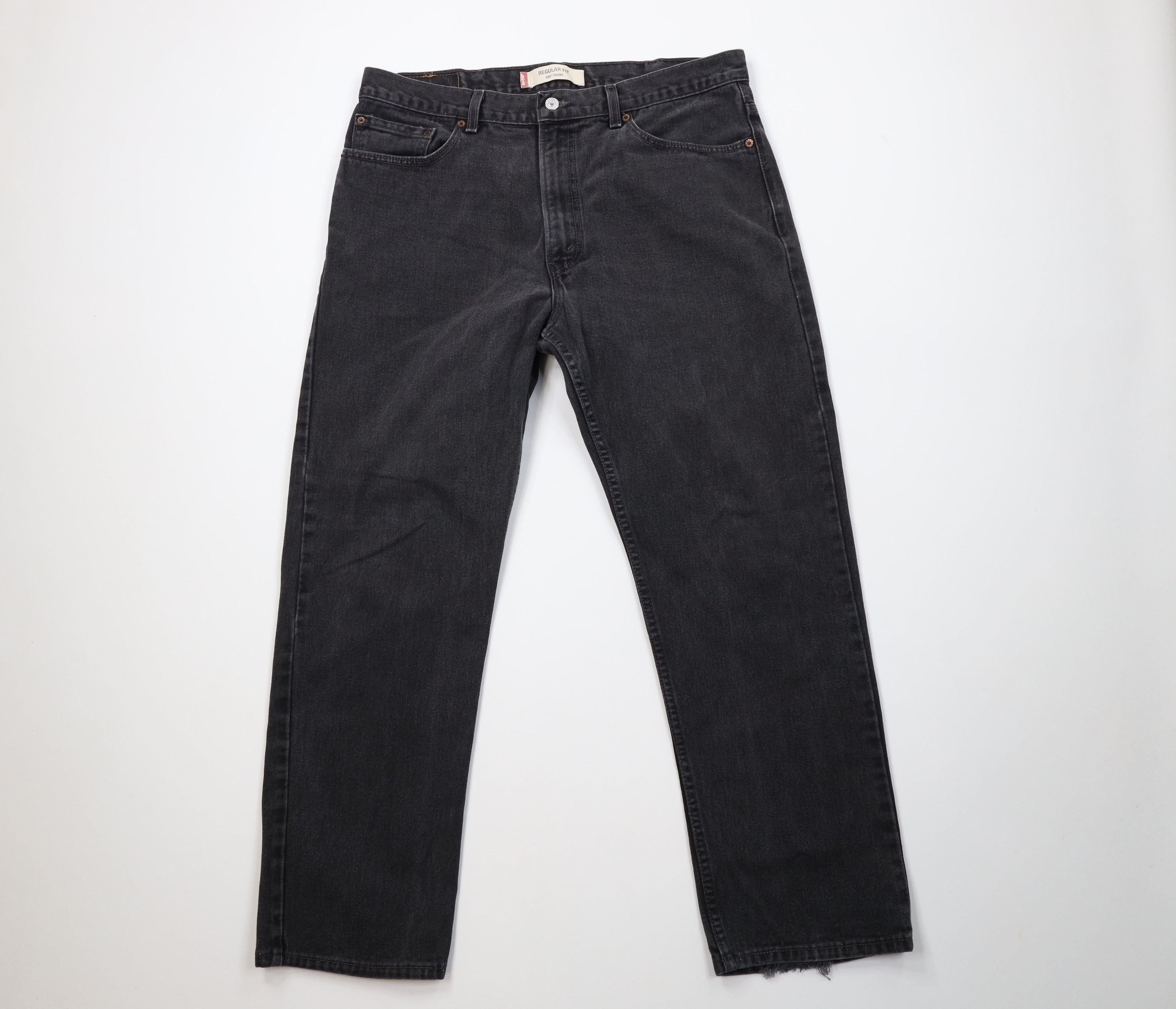 Levi's Vintage Y2K 2003 Levis 505 Regular Straight Leg Jeans Black Size US 38 / EU 54 - 1 Thumbnail