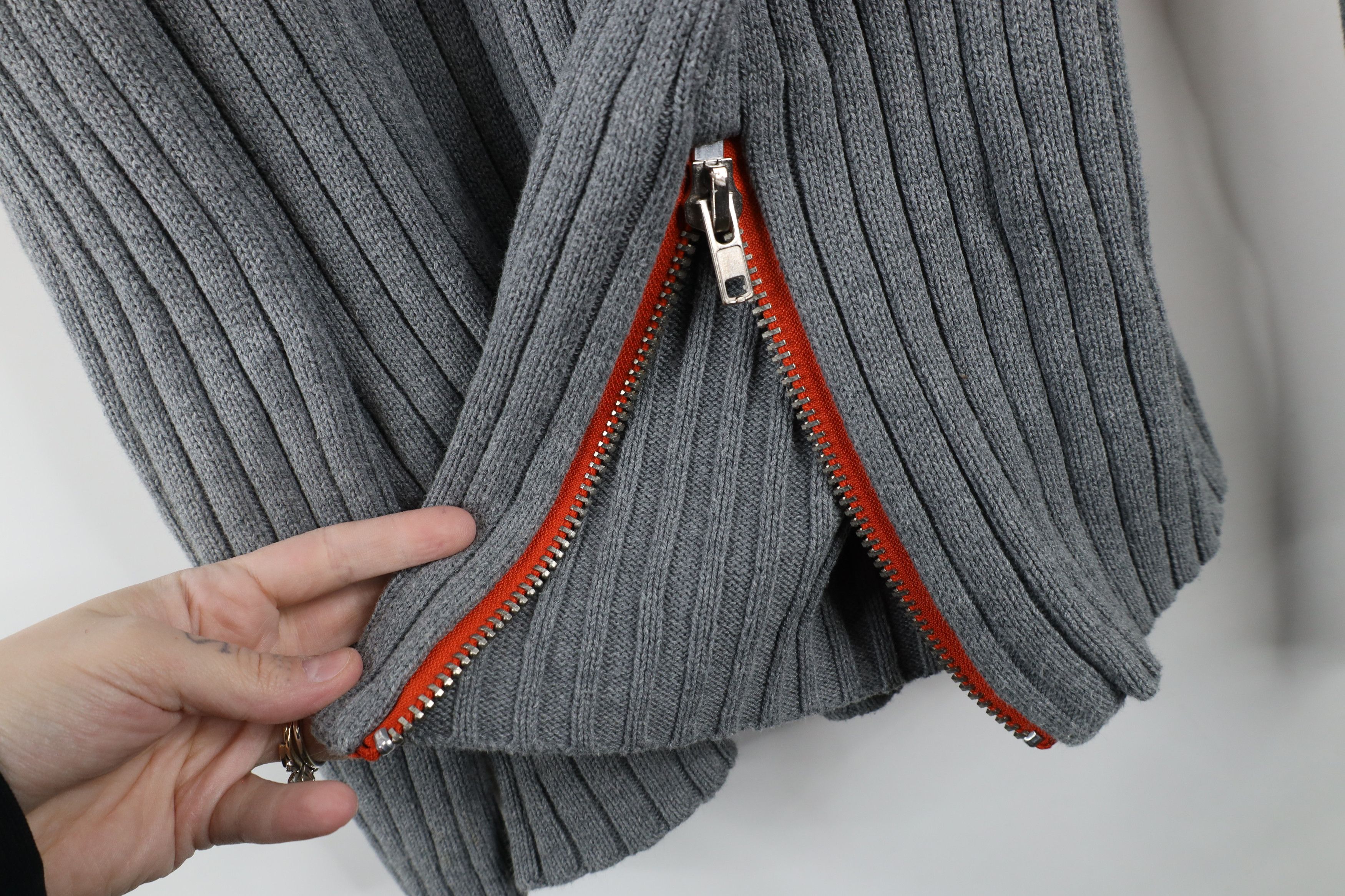 Express × Vintage Vintage Y2K Express Chunky Ribbed Knit Crewneck Sweater Gray Size US XL / EU 56 / 4 - 6 Thumbnail