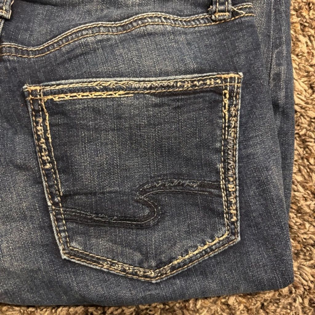 Silver Jeans Co. Silver Jeans Dark Blue Skinny Crop Jeans Size 28" / US 6 / IT 42 - 2 Thumbnail