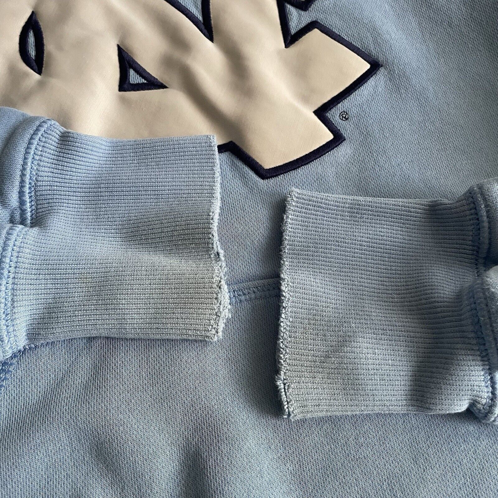 Nike × Vintage Nike UNC Center Swoosh Hoodie Size S Embroidered Baby Blue Size US S / EU 44-46 / 1 - 5 Thumbnail