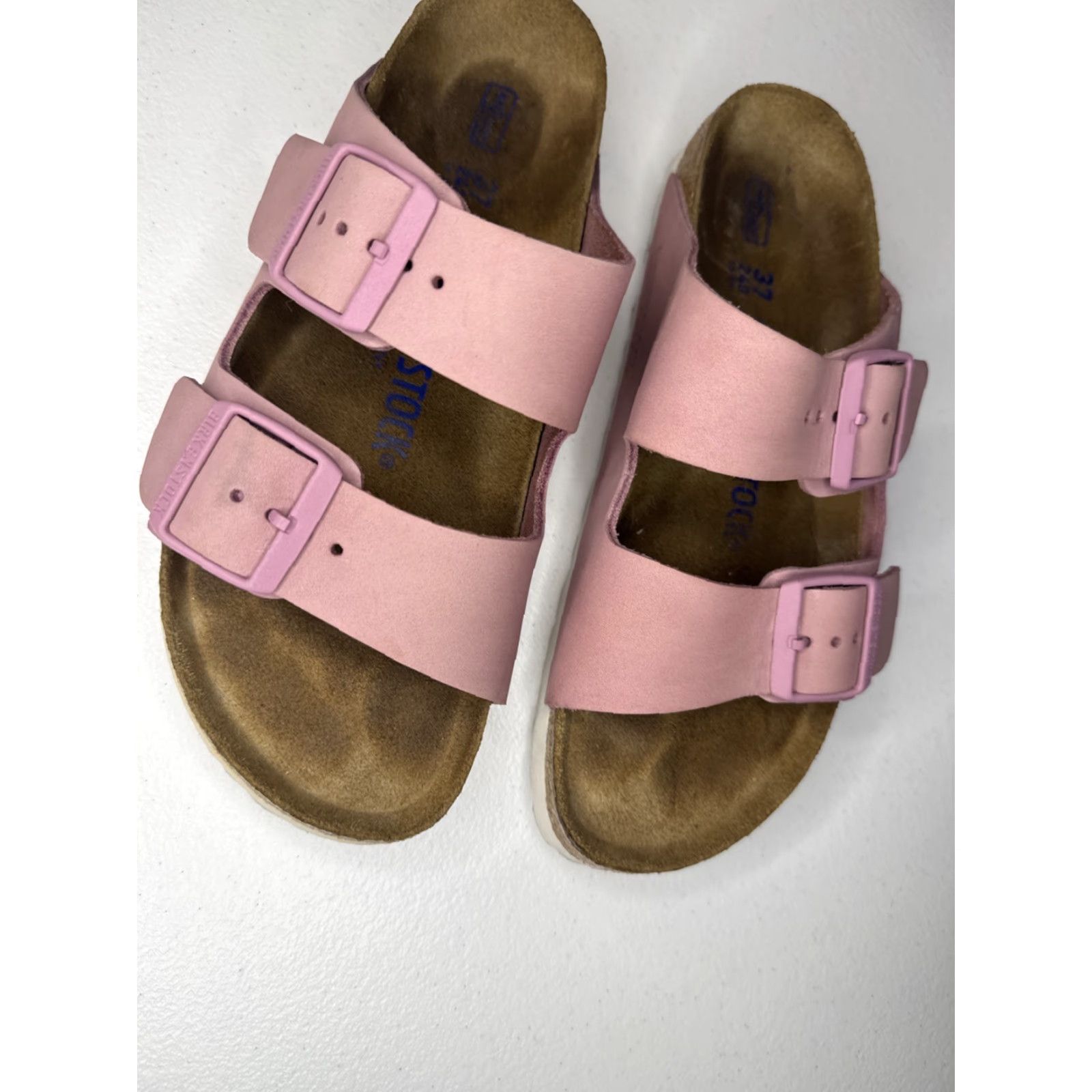 Birkenstock Birkenstock Arizona Sandal pink Suede Buckles 37 Women’s EU 37 US 6 Slide Az Size US 7 / IT 37 - 5 Thumbnail