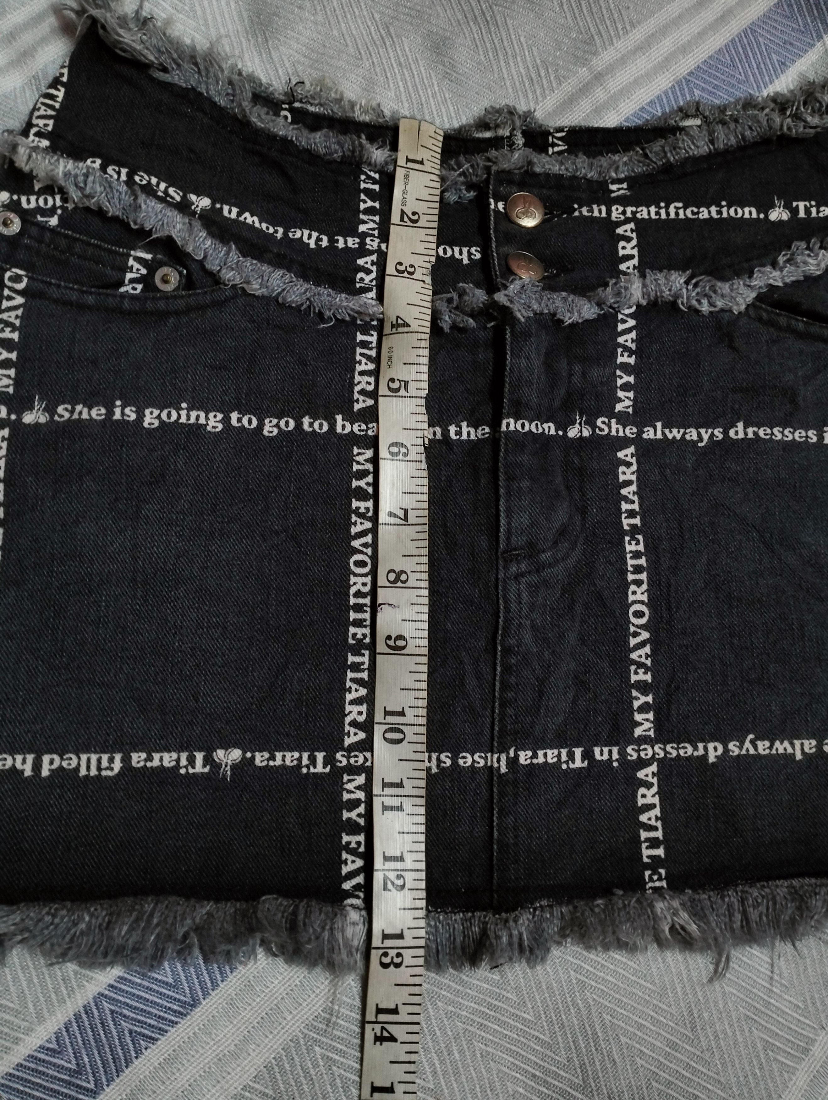 If Six Was Nine Archive💥Tiara Mini Skirt Denim Rare Design Size 27" / US 4 / IT 40 - 13 Thumbnail