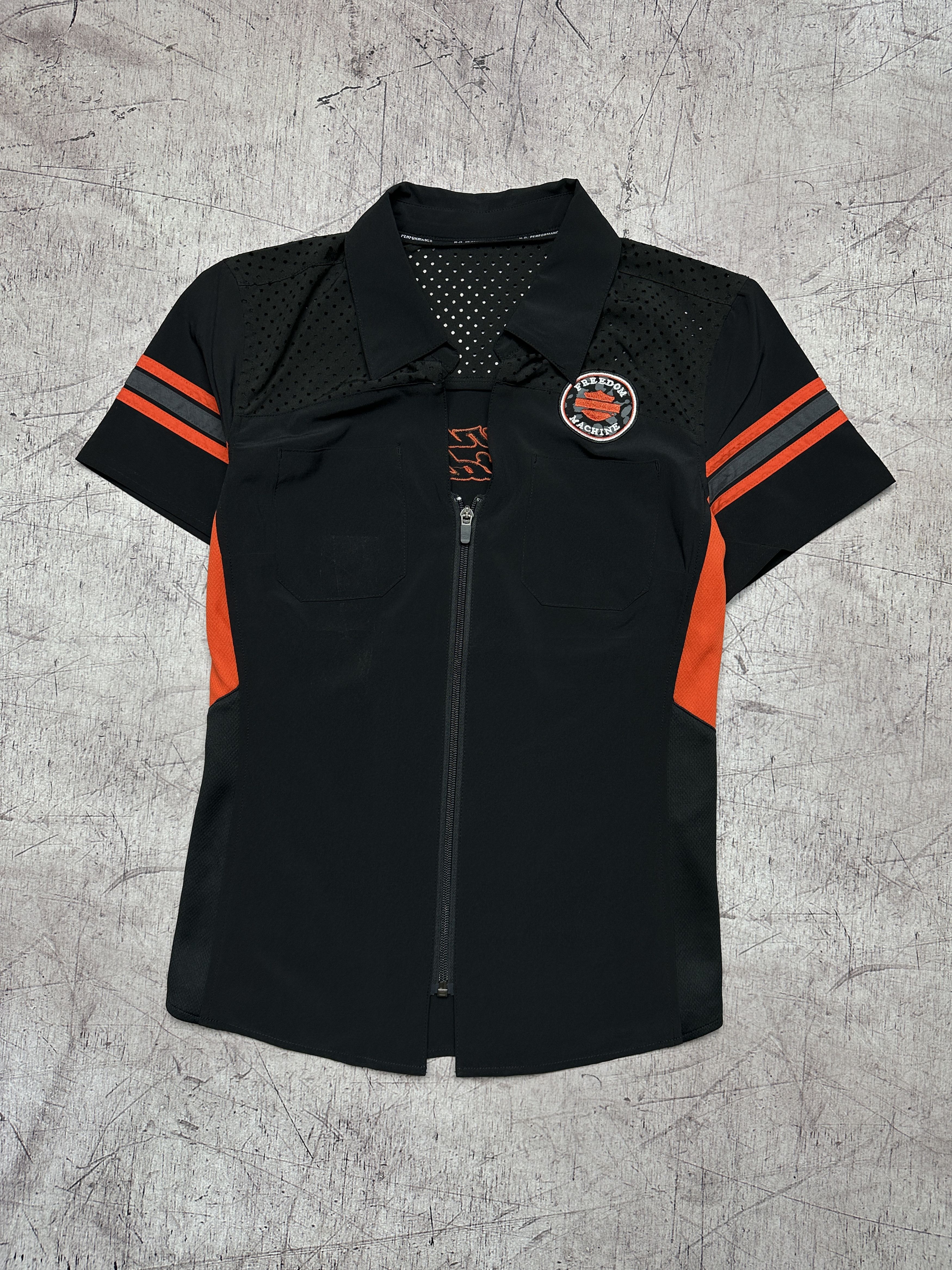Harley Davidson Harley Davidson Vintage Womens Full Zip Polo Shirt Size M / US 6-8 / IT 42-44 - 3 Thumbnail