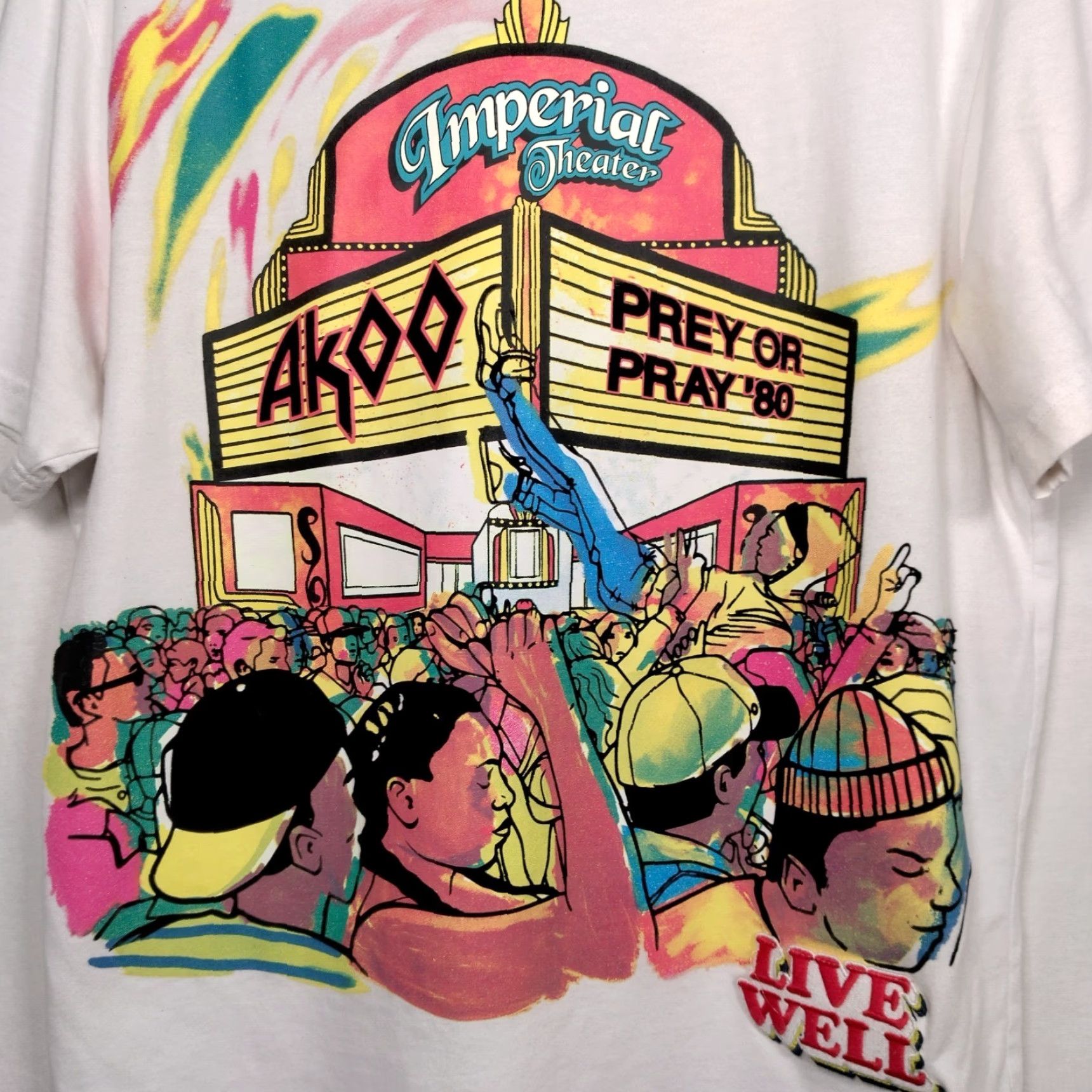 Imperial AKOO Shirt M White Crew Neck Short Sleeve Cotton Blend Graphic T' Hip Hop Imperial Theater Live Well Streetwear 80 Read Size US M / EU 48-50 / 2 - 3 Thumbnail