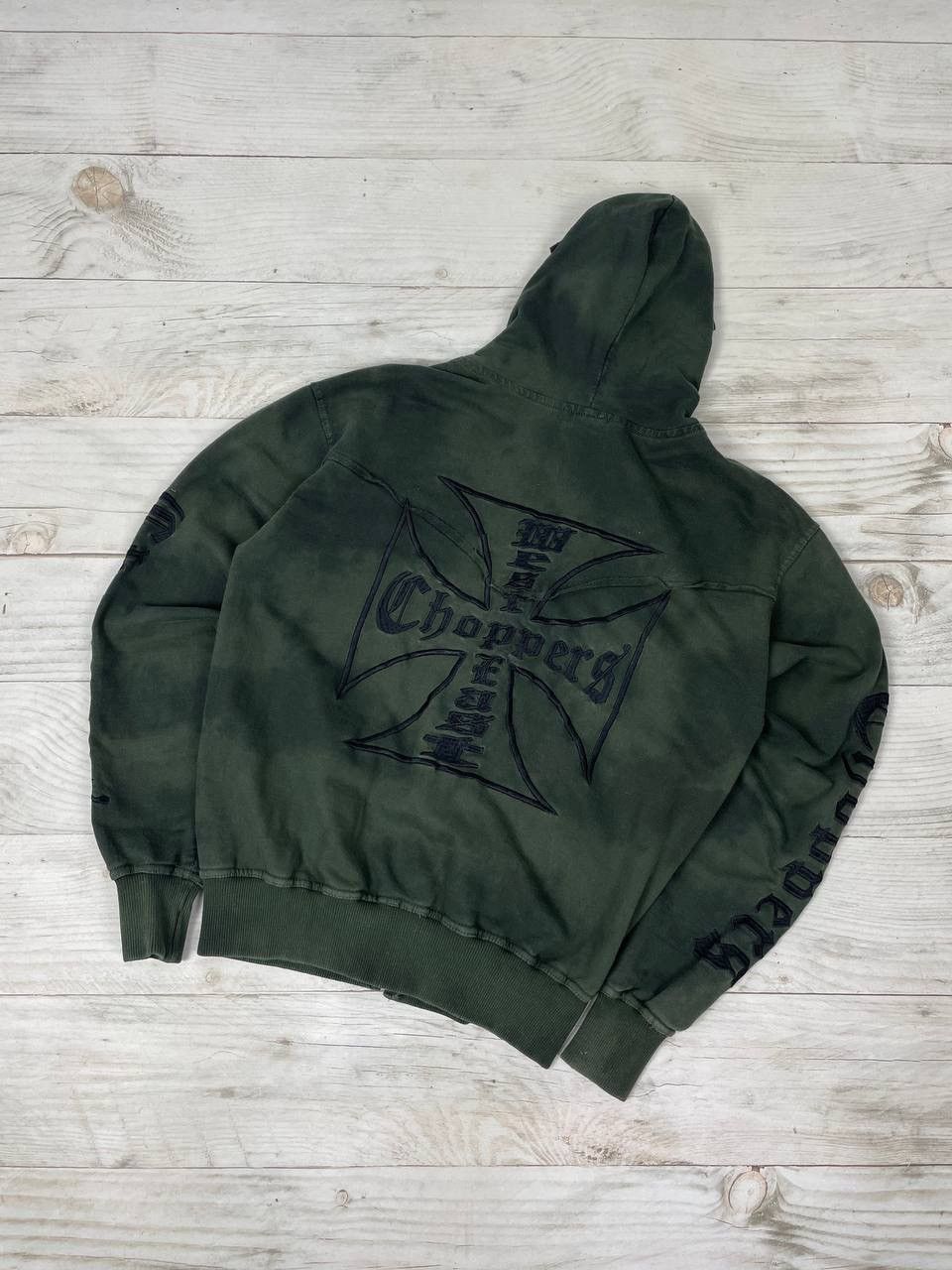 image of Vintage Choppers Moto Racing Jacket Y2K West Coat 90's in Green, Men's (Size Small)