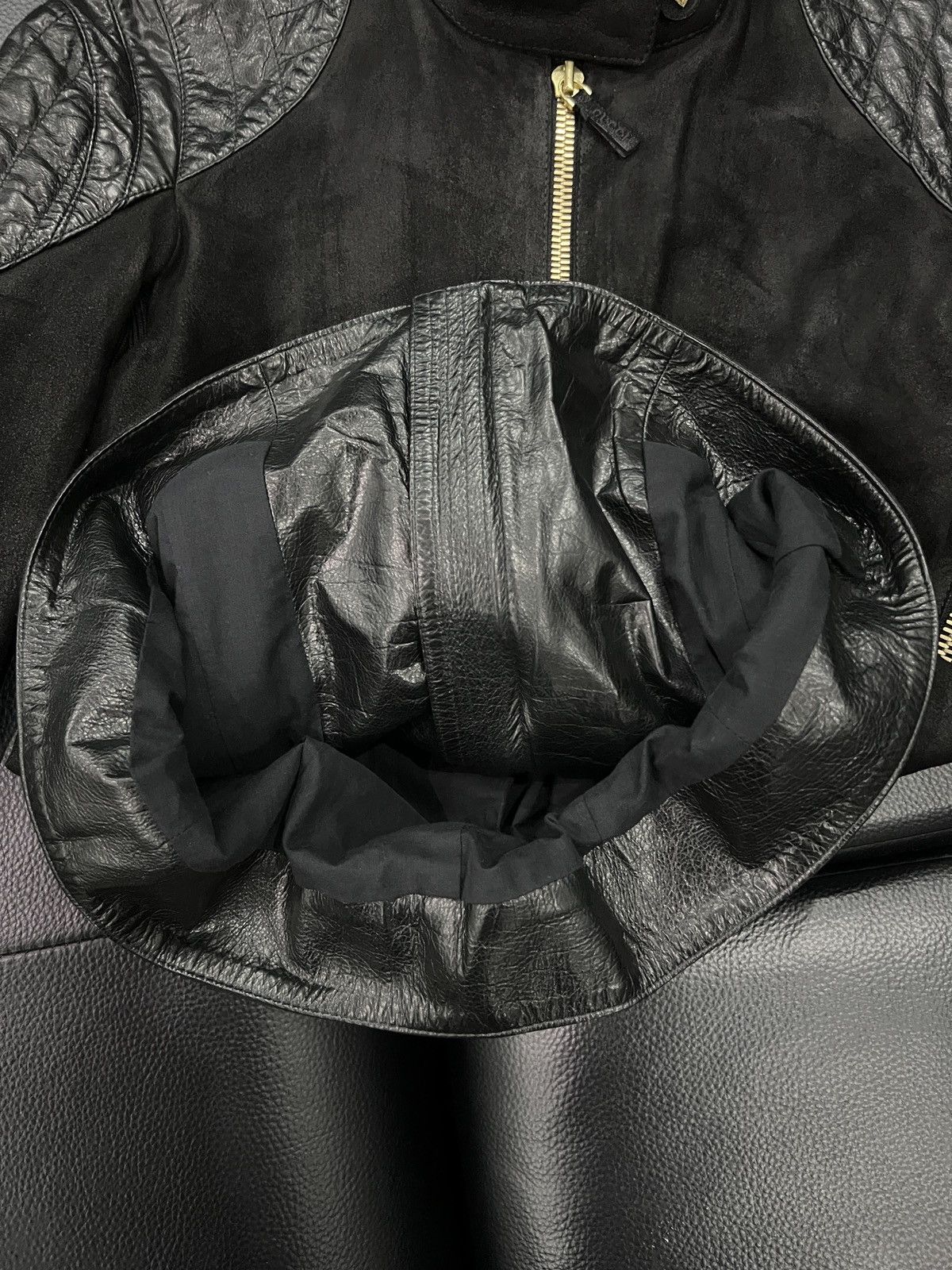 Gucci Gucci by Tom Ford 2000s Paneled Leather Biker Jacket Size US S / EU 44-46 / 1 - 14 Thumbnail