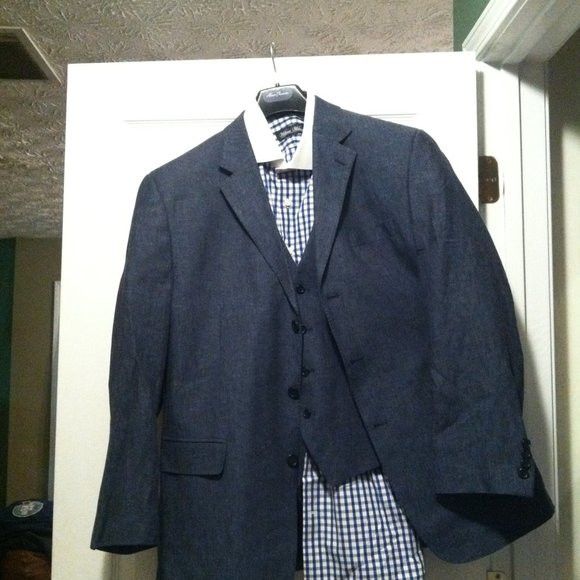 Joseph Abboud JOSEPH ABBOUD MEN'S 55%LINEN 45%RAYON 2PC COAT+VEST SIZE:42R Size 42R - 1 Thumbnail