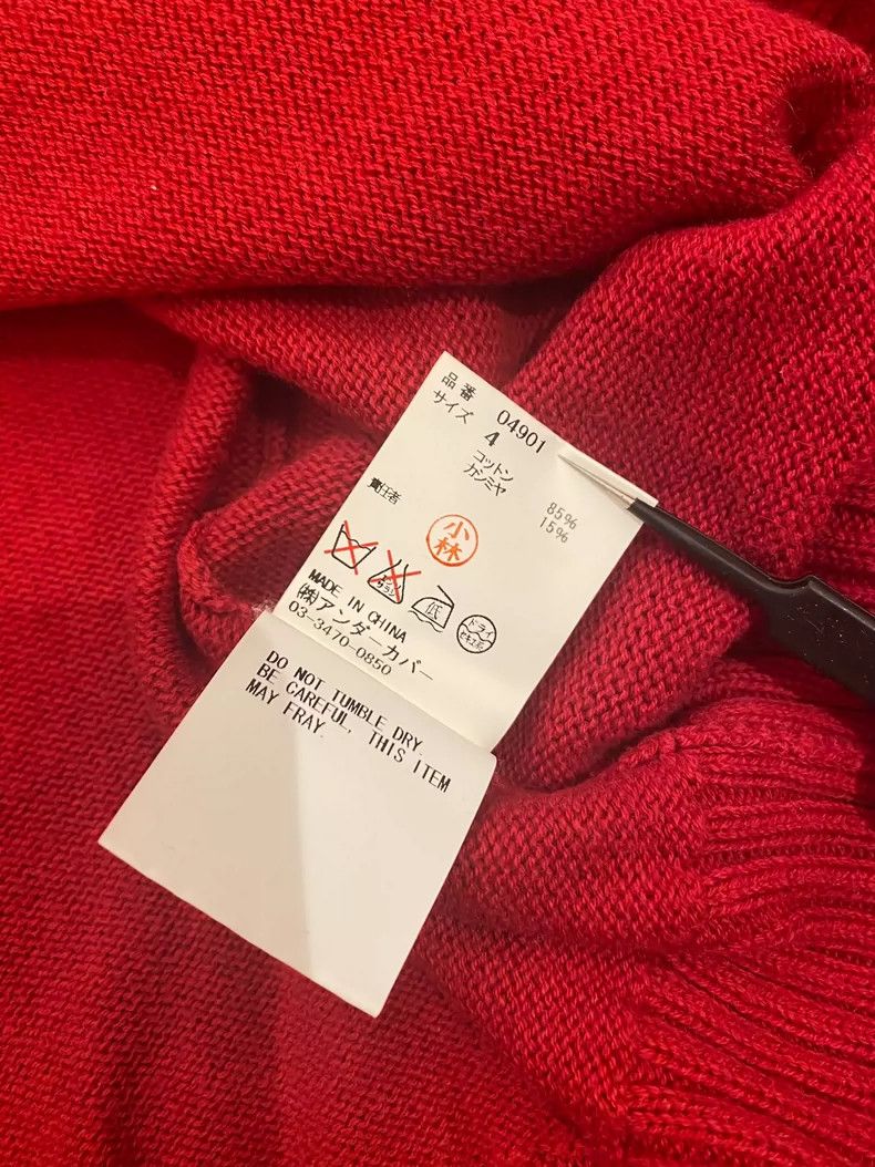 Undercover Undercover China Red Christmas Red Cashmere Sweater Size US XL / EU 56 / 4 - 6 Thumbnail