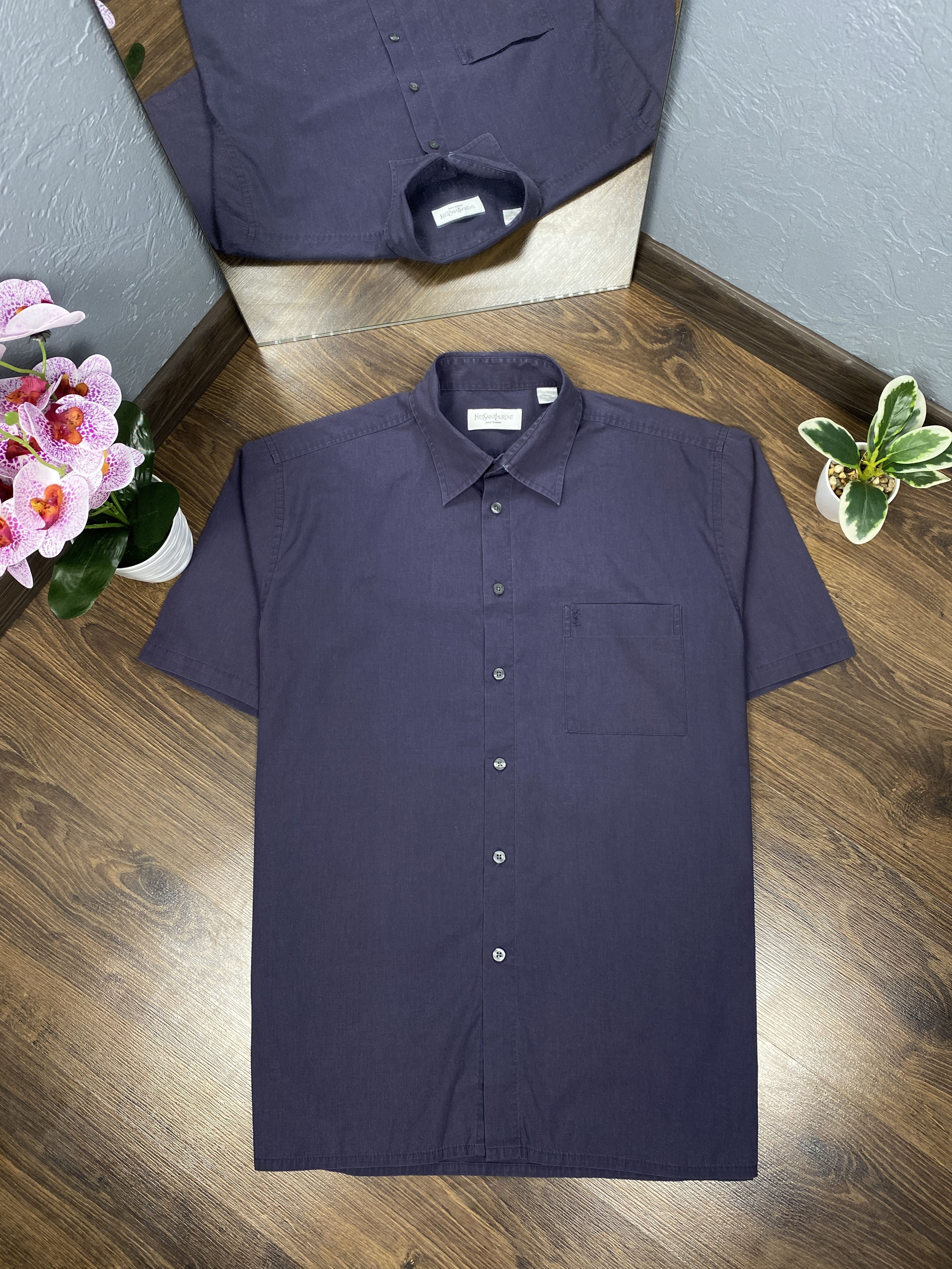 Yves Saint Laurent Yves Saint Laurent vintage SUN FADED YSL short sleeve shirt Size US L / EU 52-54 / 3 - 1 Thumbnail