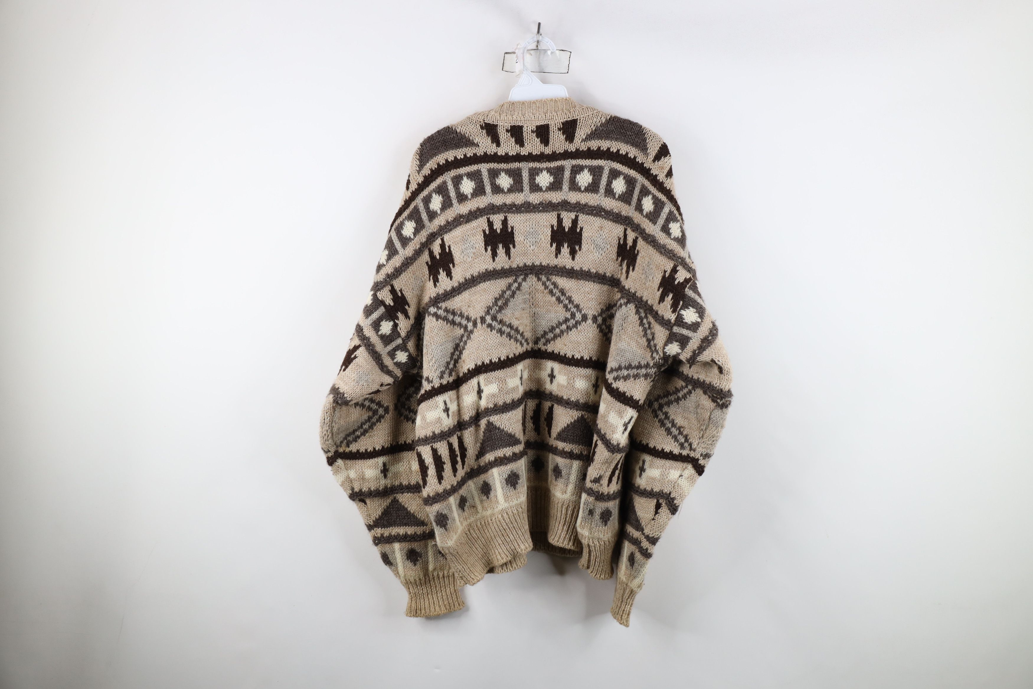 Vintage Vintage 90s Streetwear Wool Fair Isle Fisherman Sweater Size US L / EU 52-54 / 3 - 12 Thumbnail