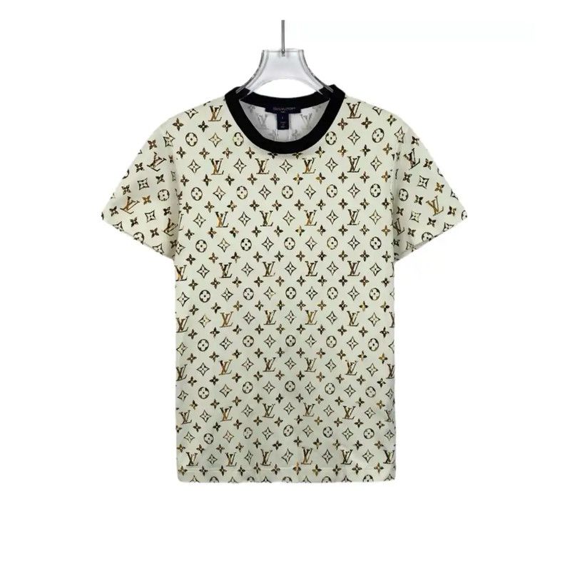 Louis Vuitton Louis Vuitton Beige Logo Women's T-Shirt 0089 Size XS / US 0-2 / IT 36-38 - 1 Thumbnail