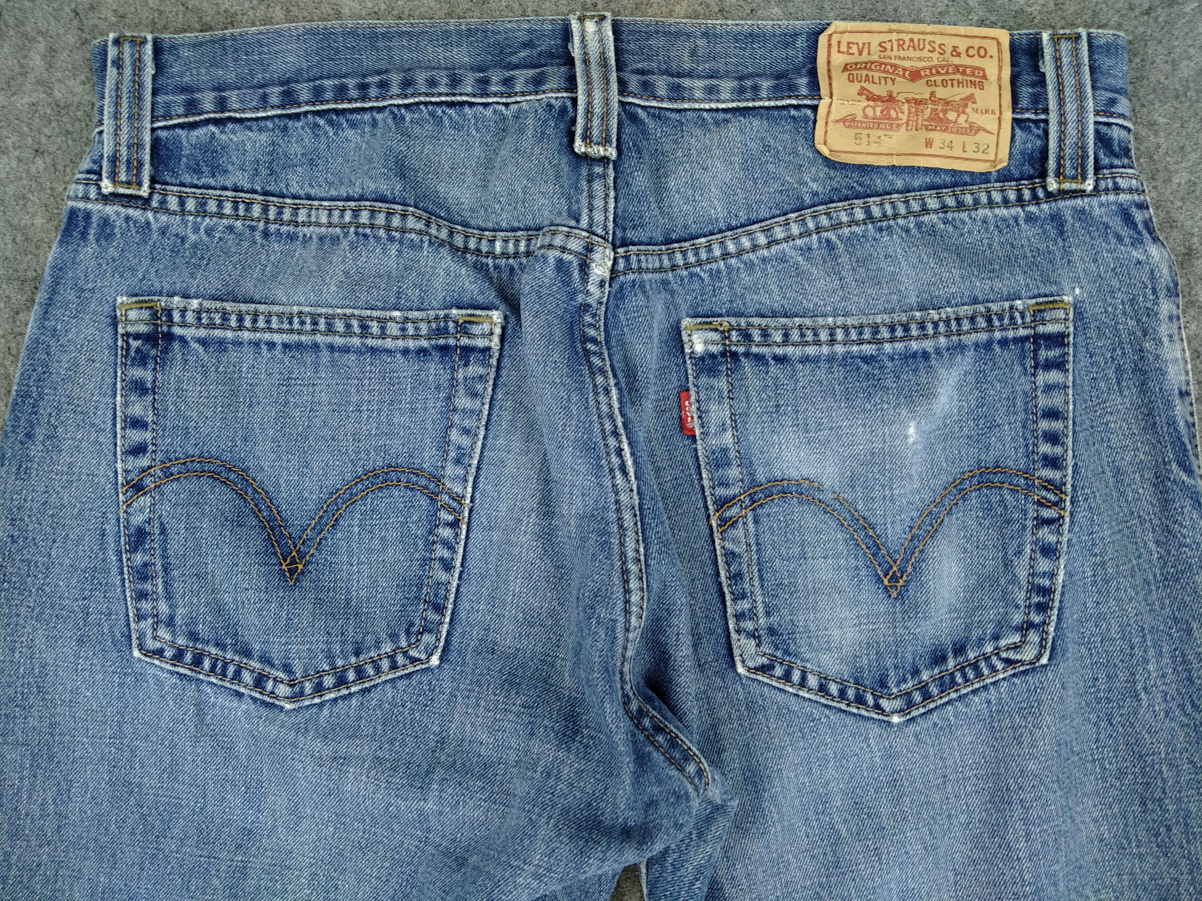 Levi's Blue Wash Vintage Classic Levi's 514 34x32.5 Denim -JG001 Size US 34 / EU 50 - 4 Thumbnail