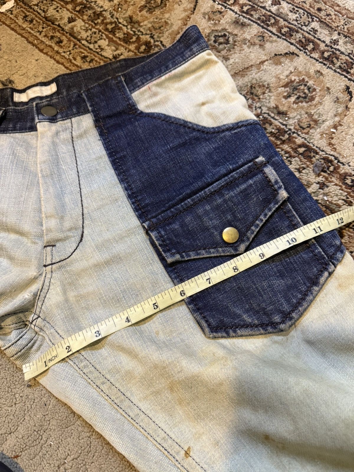 Number (N)ine Number Nine A/W 2000 “Redisun” Distressed Bush Denim Pant Size US 32 / EU 48 - 14 Thumbnail